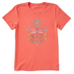 Women's Dragonfly Mirror Short Sleeve Crusher Tee Life is Good