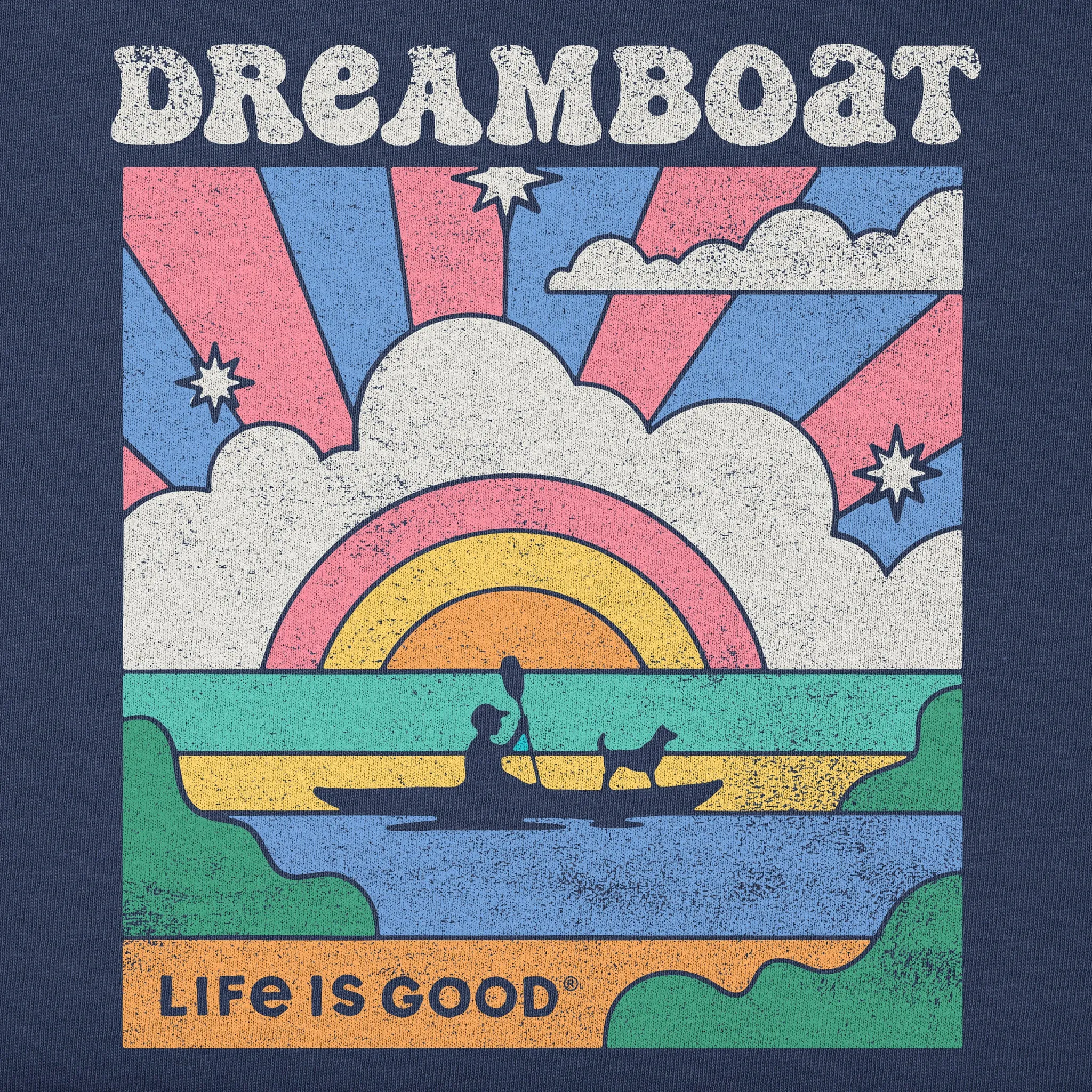 Women's Dreamboat Short Sleeve Crusher Boxy Tee Life is Good