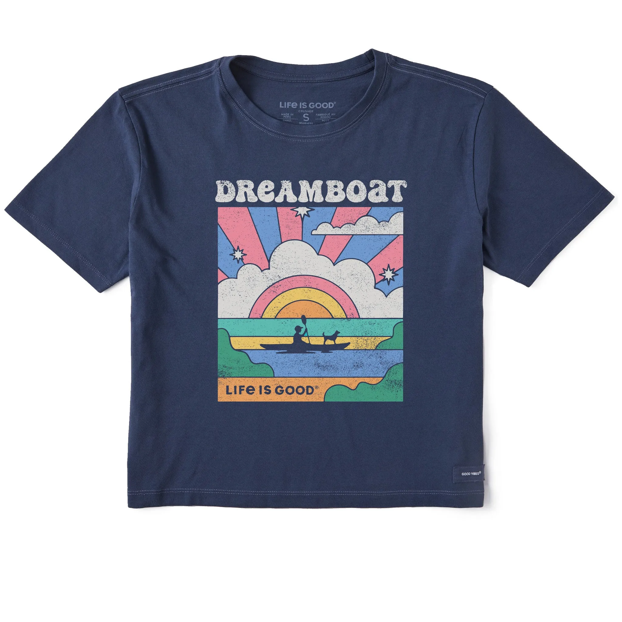 Women's Dreamboat Short Sleeve Crusher Boxy Tee Life is Good
