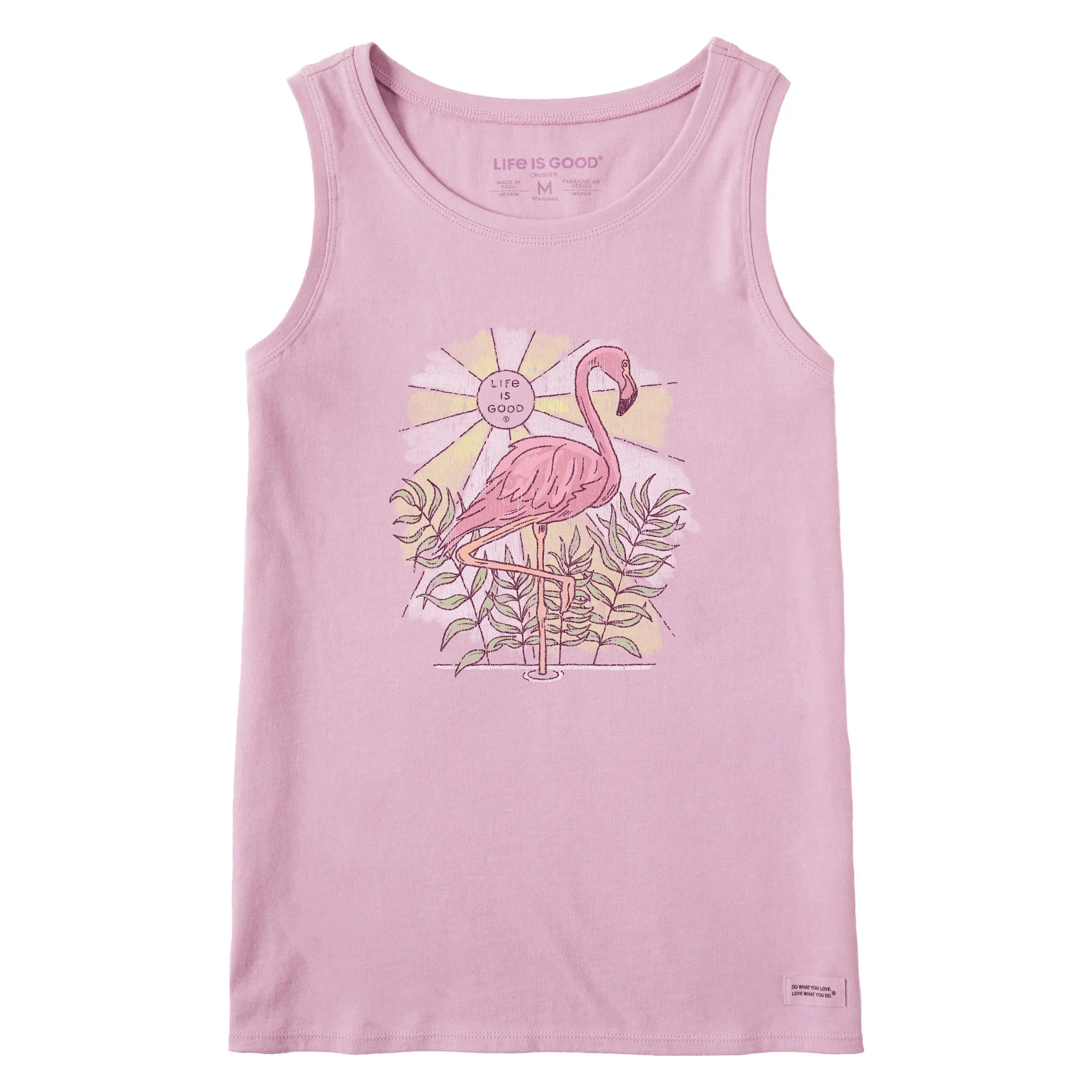 Women's Dreamy Flamingo Crusher Tank Life is Good