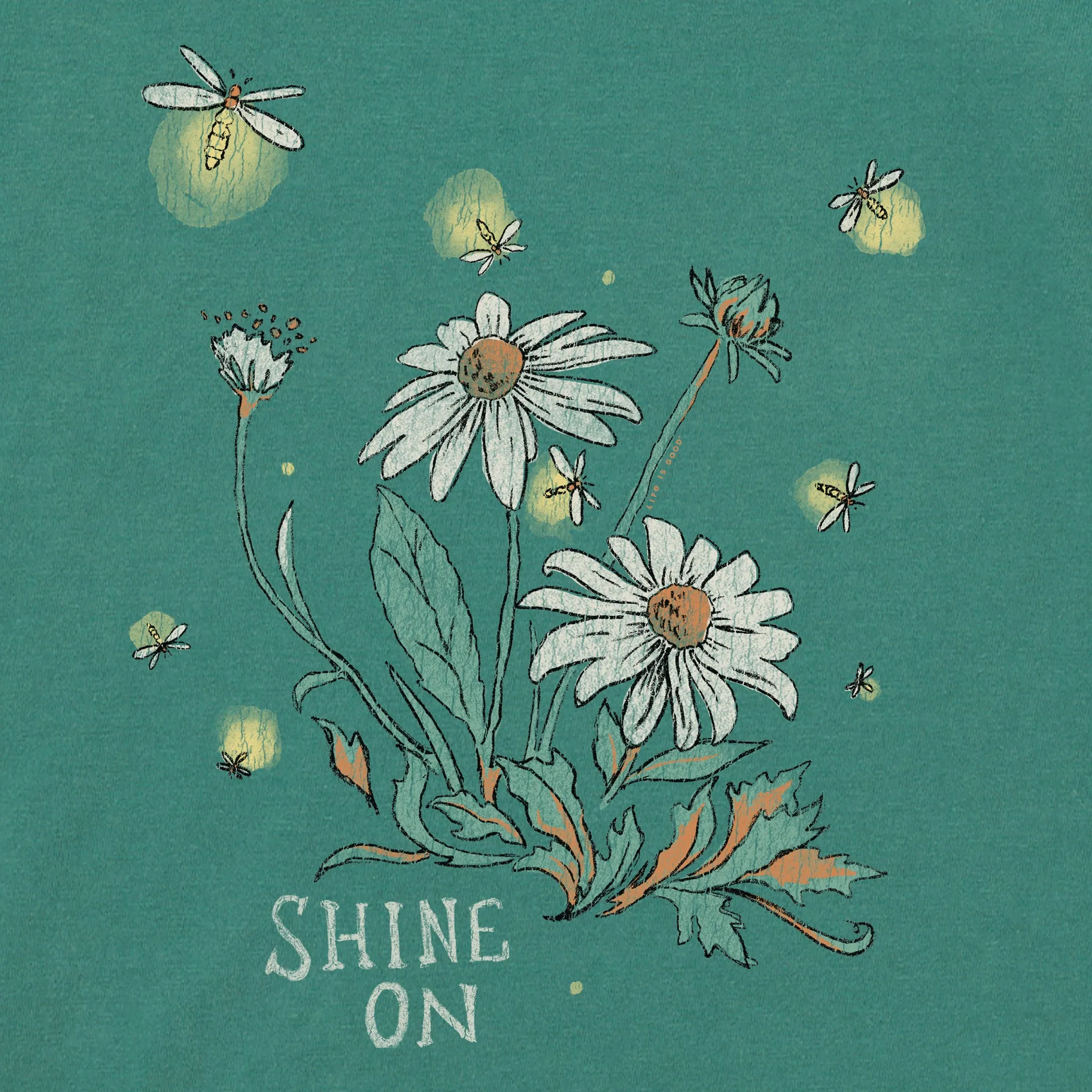 Women's Dreamy Shine On Daisies Short Sleeve Crusher Tee Life is Good