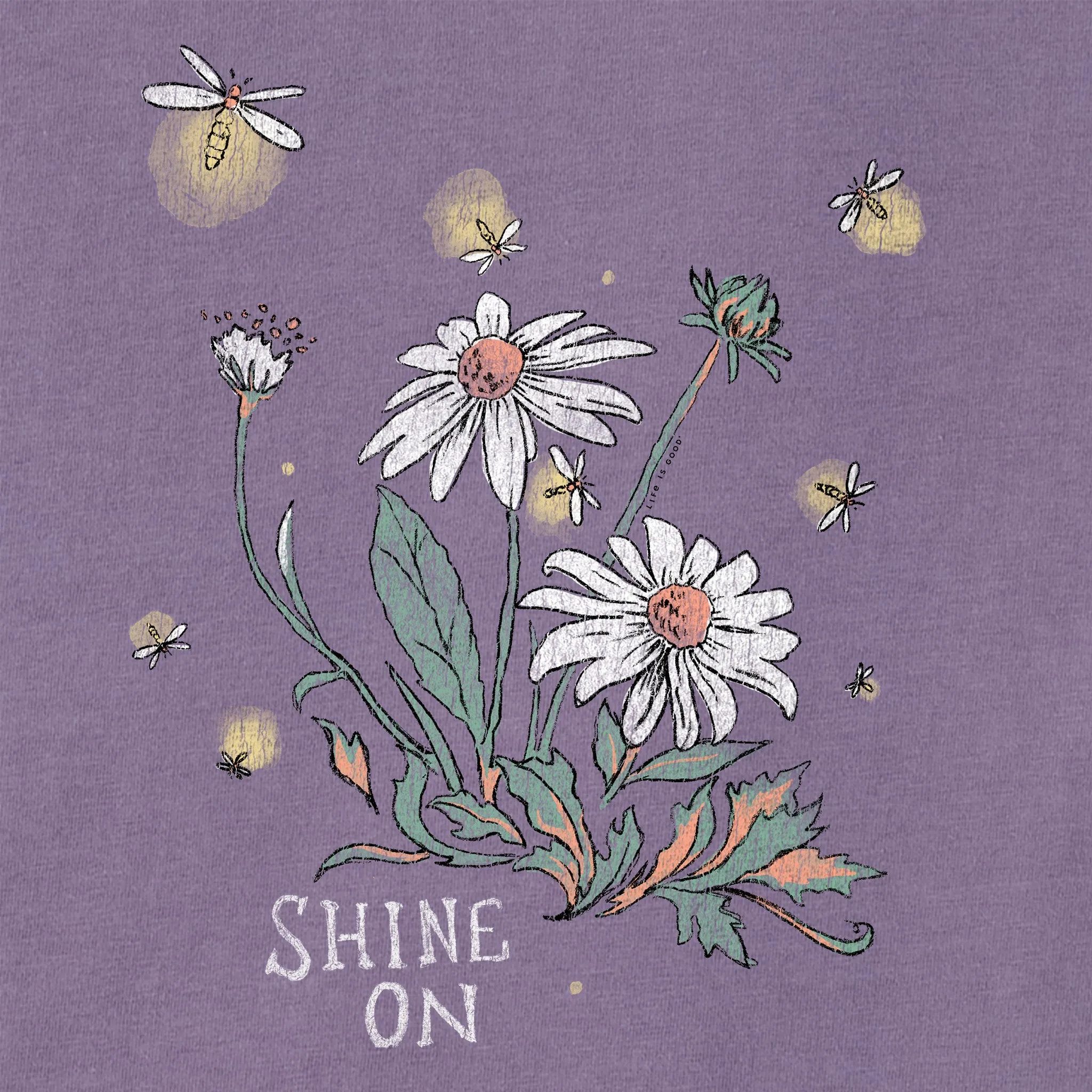 Women's Dreamy Shine On Daisies Short Sleeve Crusher Tee Life is Good