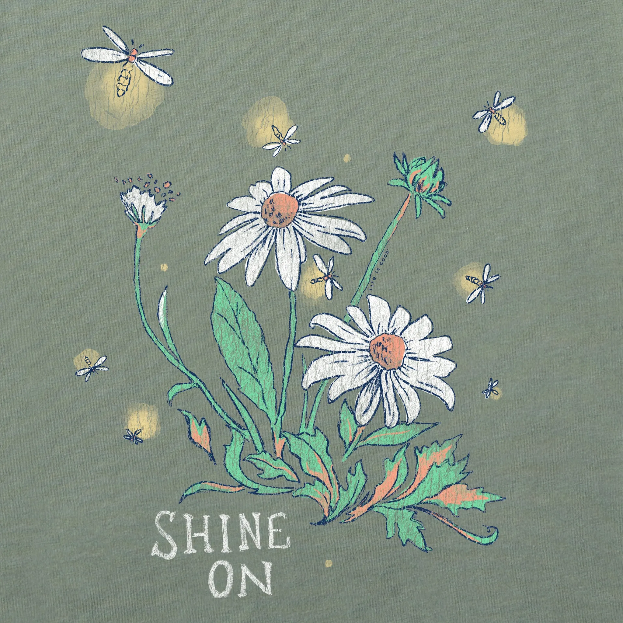 Women's Dreamy Shine On Daisies Short Sleeve Crusher Tee Life is Good