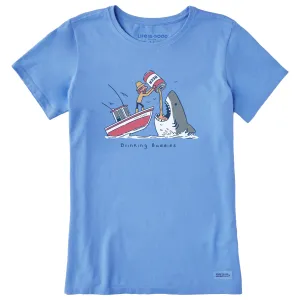 Women's Drinking Buddies Shark Short Sleeve Tee Life is Good