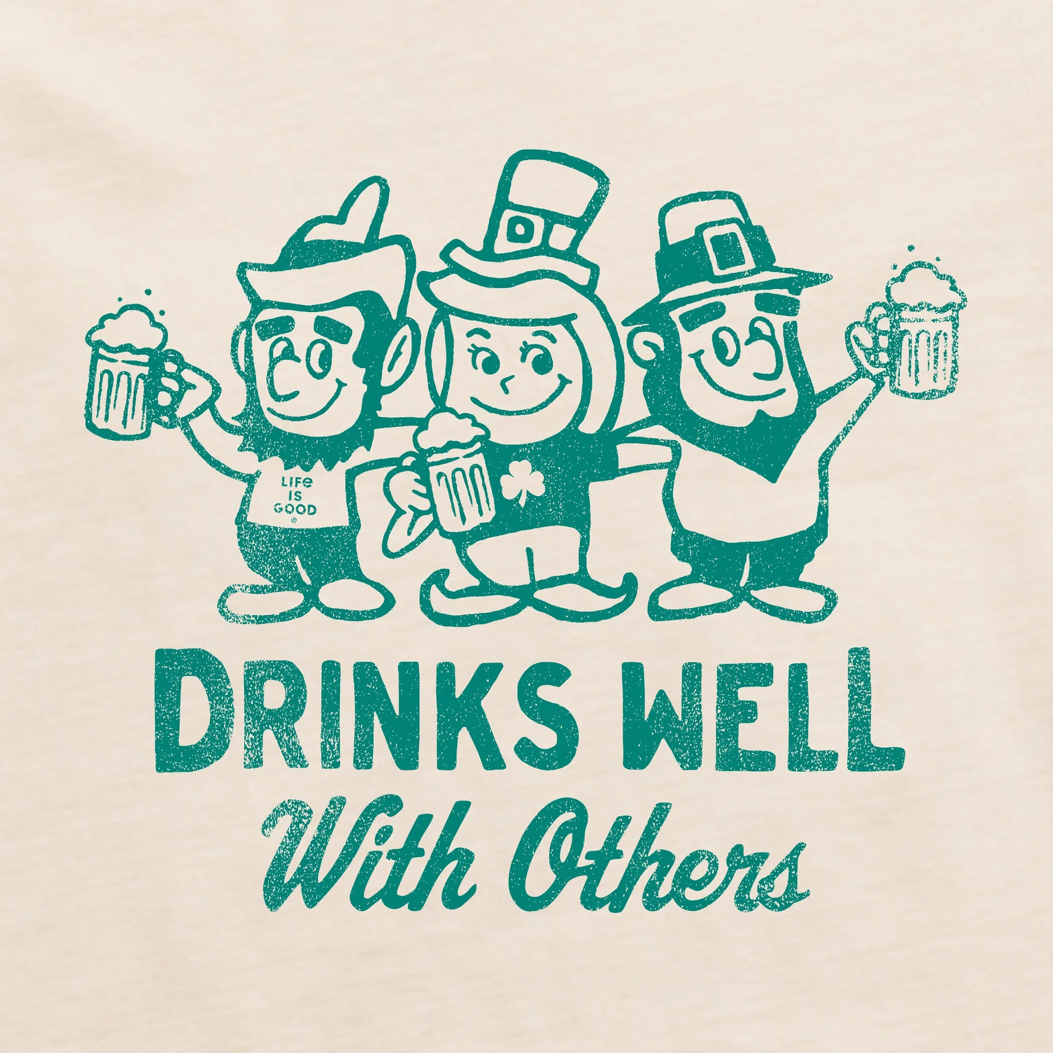 Women's Drinks Well Leprechauns Short Sleeve Crusher Tee Life is Good