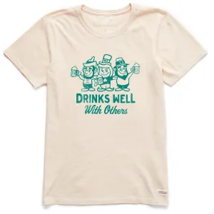 Women's Drinks Well Leprechauns Short Sleeve Crusher Tee Life is Good
