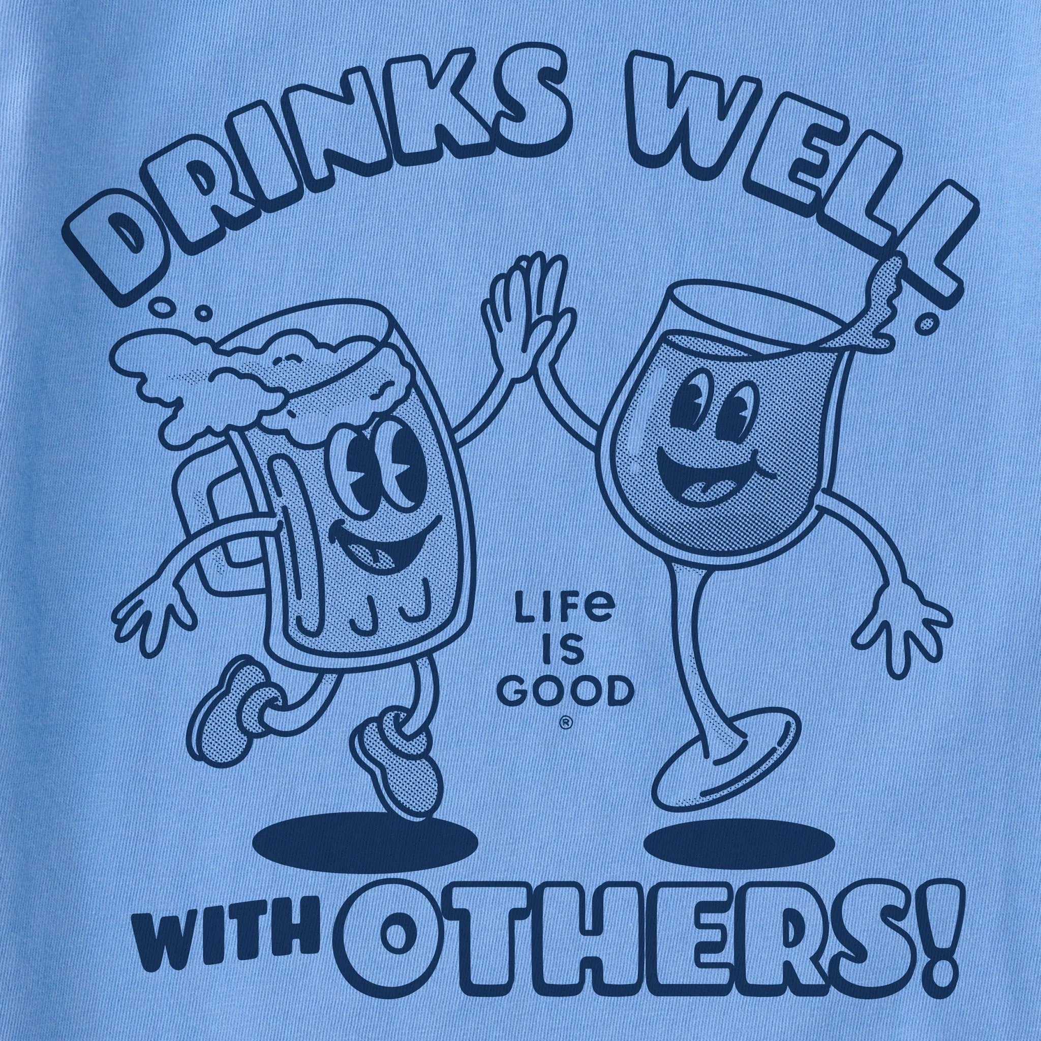 Women's Drinks Well With Others Mascot Short Sleeve Crusher Boxy Tee Life is Good