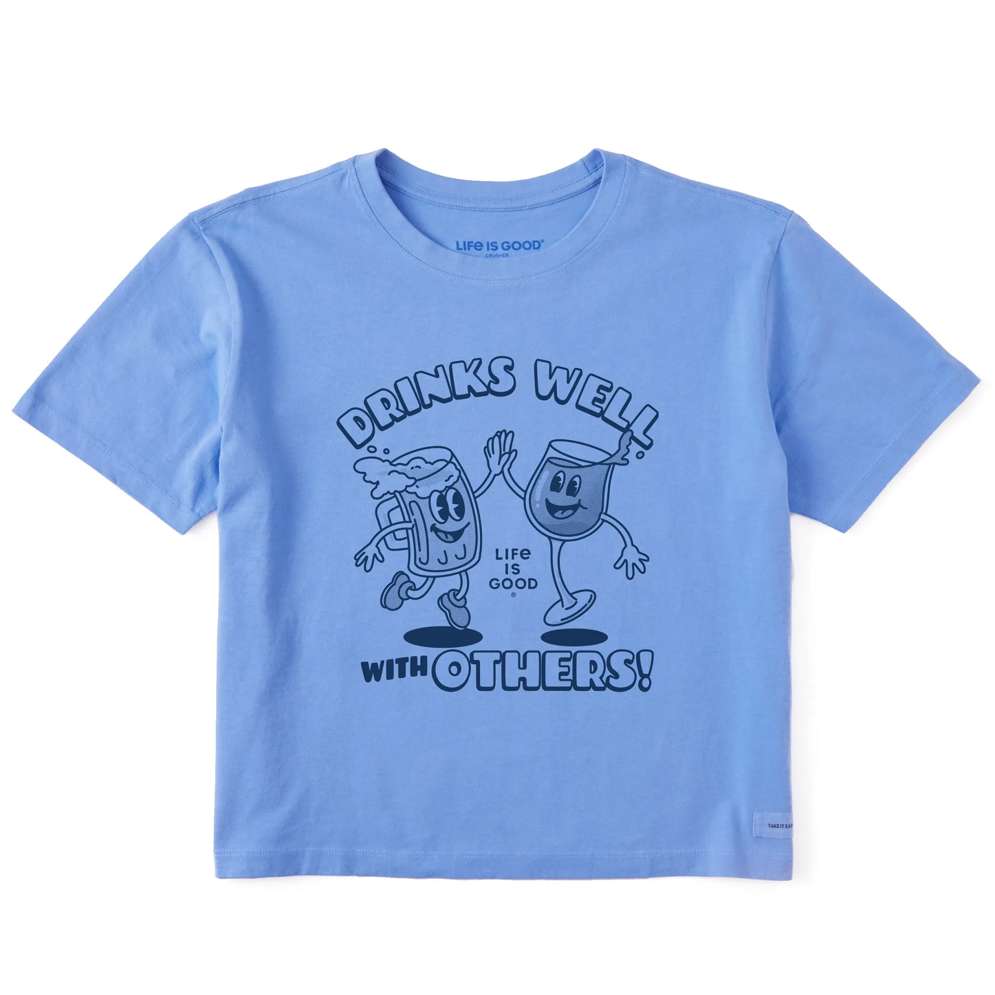 Women's Drinks Well With Others Mascot Short Sleeve Crusher Boxy Tee Life is Good