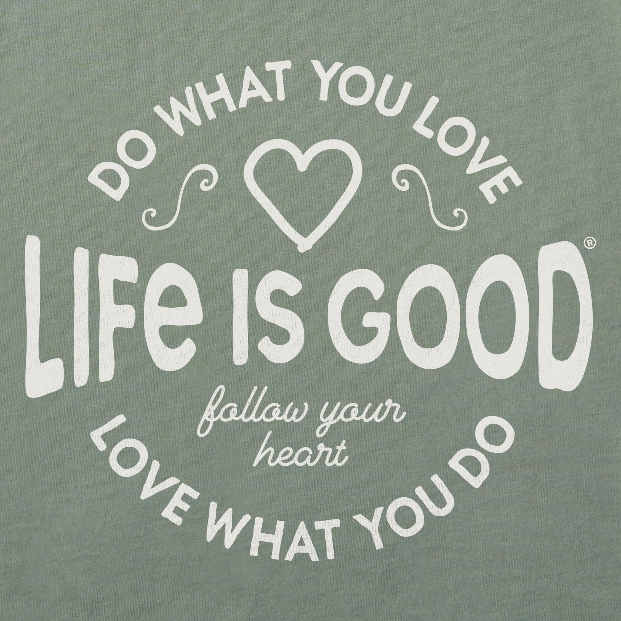 Women's DWYL Heart Short Sleeve Crusher Boxy Tee Life is Good