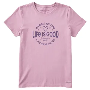 Women's DWYL Heart Short Sleeve Tee Life is Good