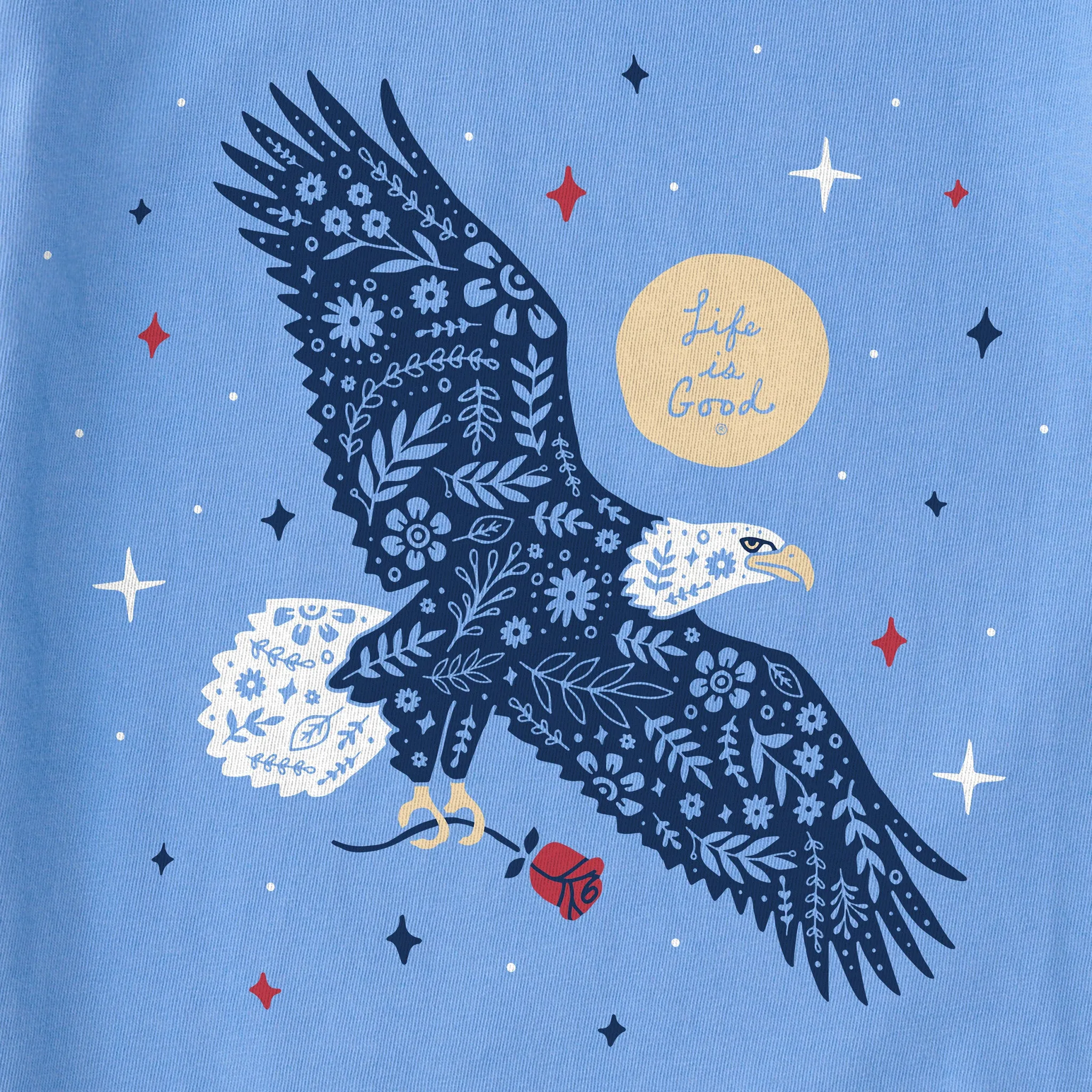 Women's Eagle With Rose Crusher Tank Life is Good