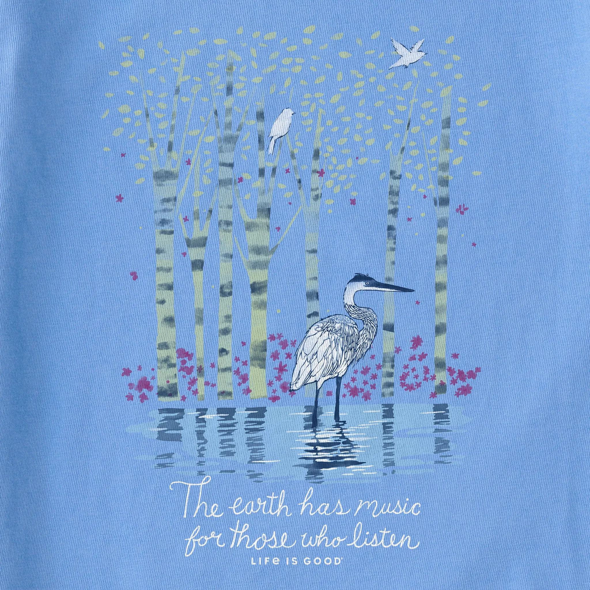 Women's Earth Has Music Heron Short Sleeve Tee Life is Good