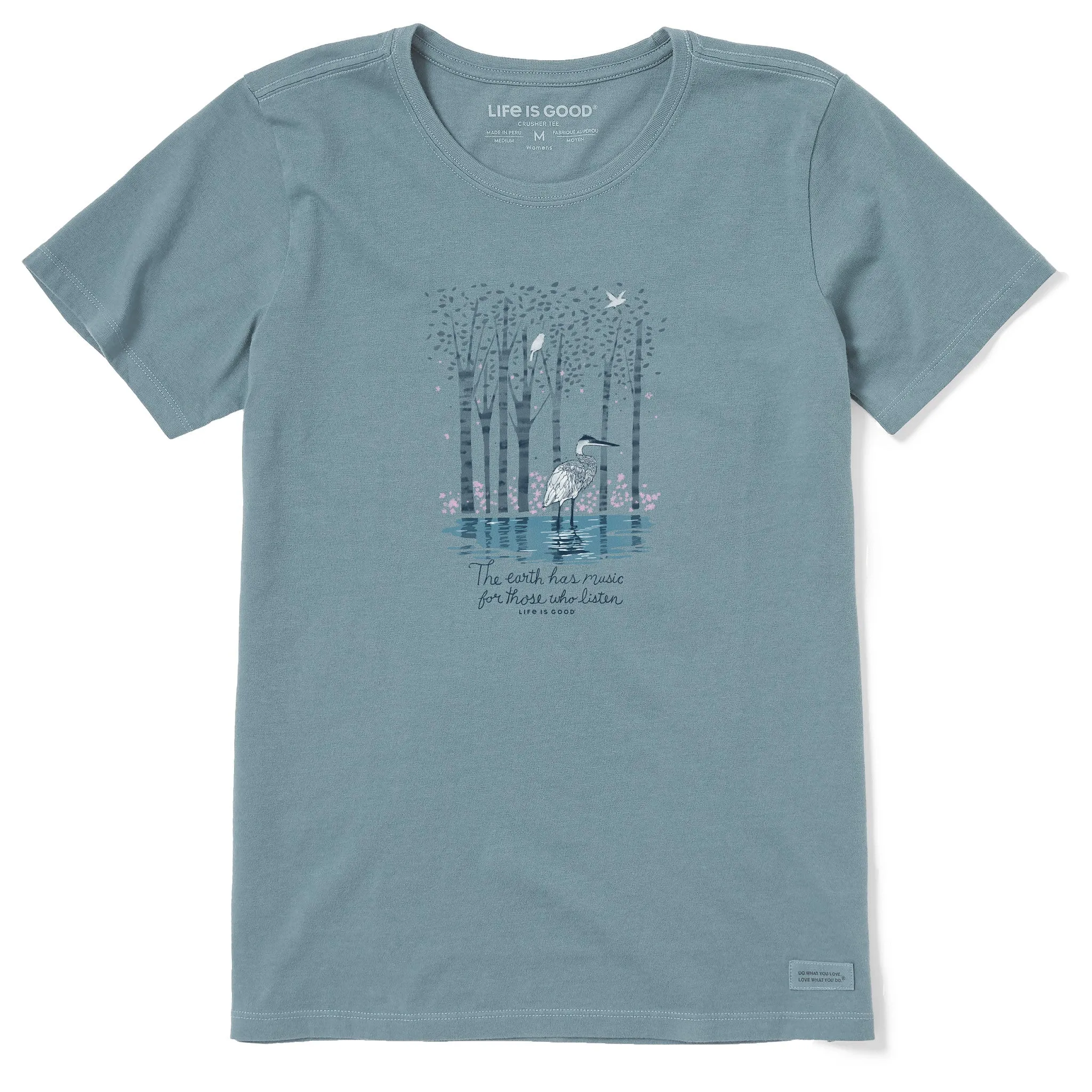 Women's Earth Has Music Heron Short Sleeve Tee Life is Good