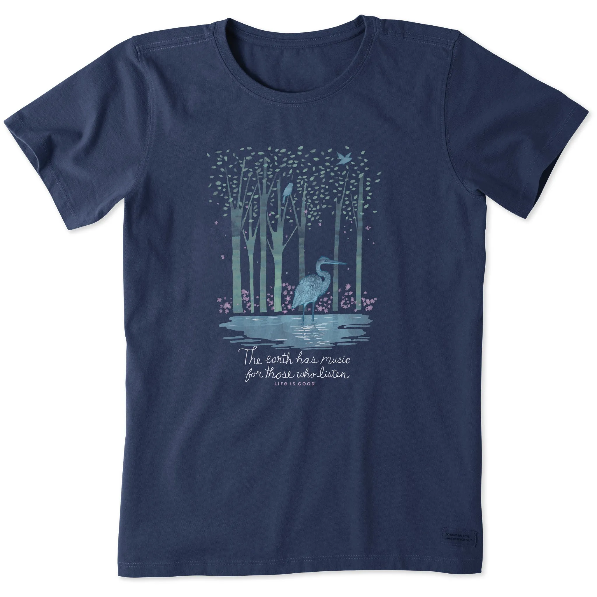 Women's Earth Has Music Heron Short Sleeve Tee Life is Good