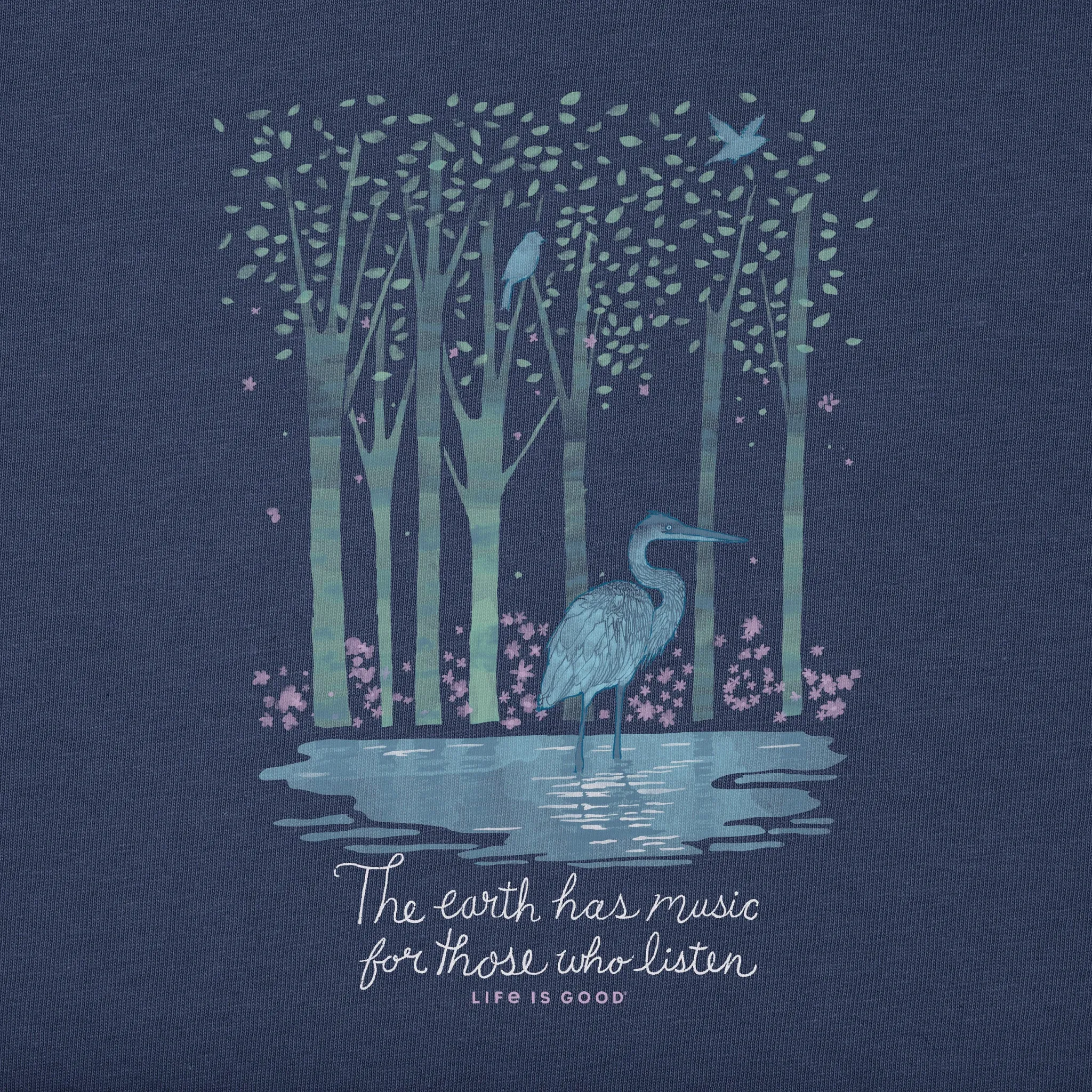 Women's Earth Has Music Heron Short Sleeve Tee Life is Good