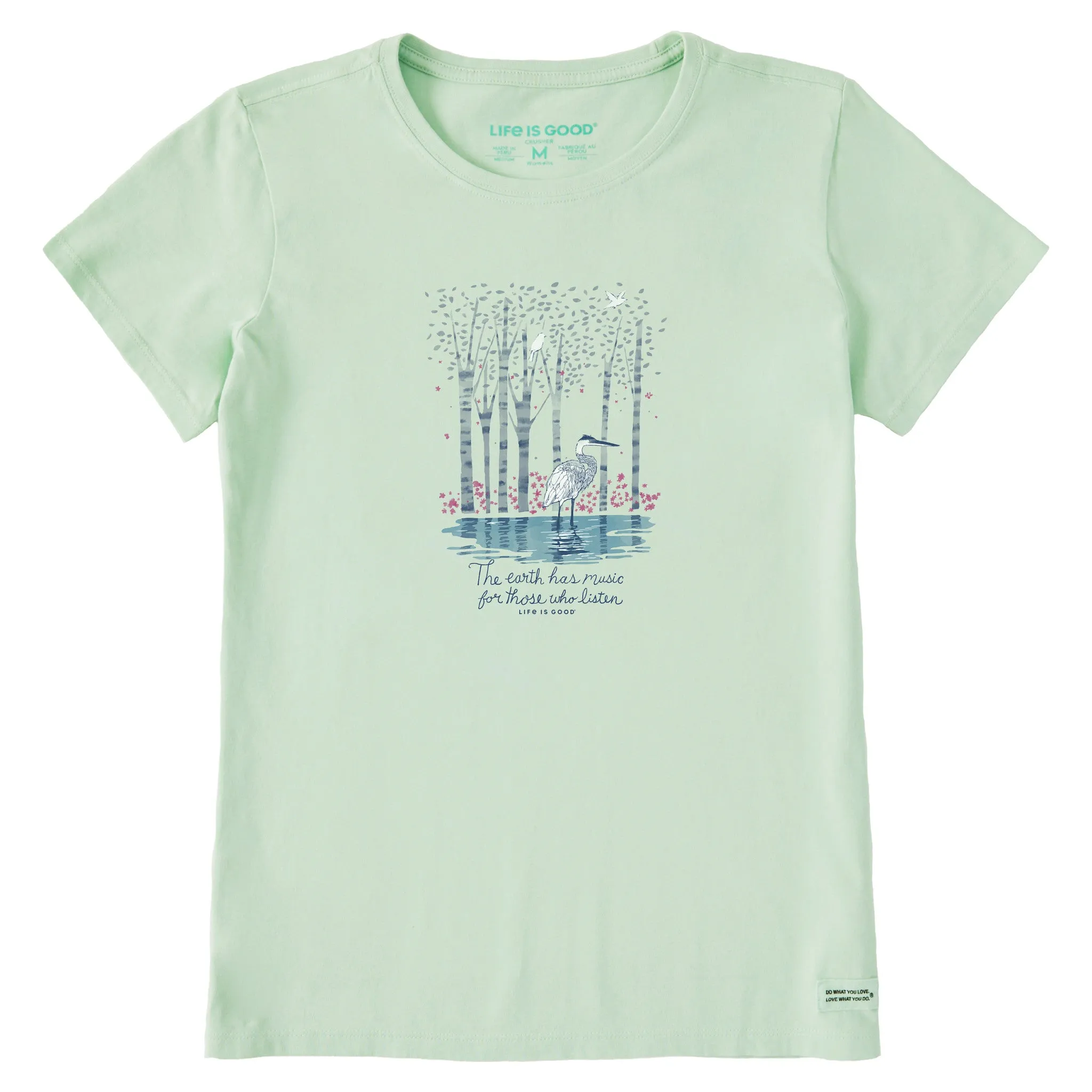 Women's Earth Has Music Heron Short Sleeve Tee Life is Good