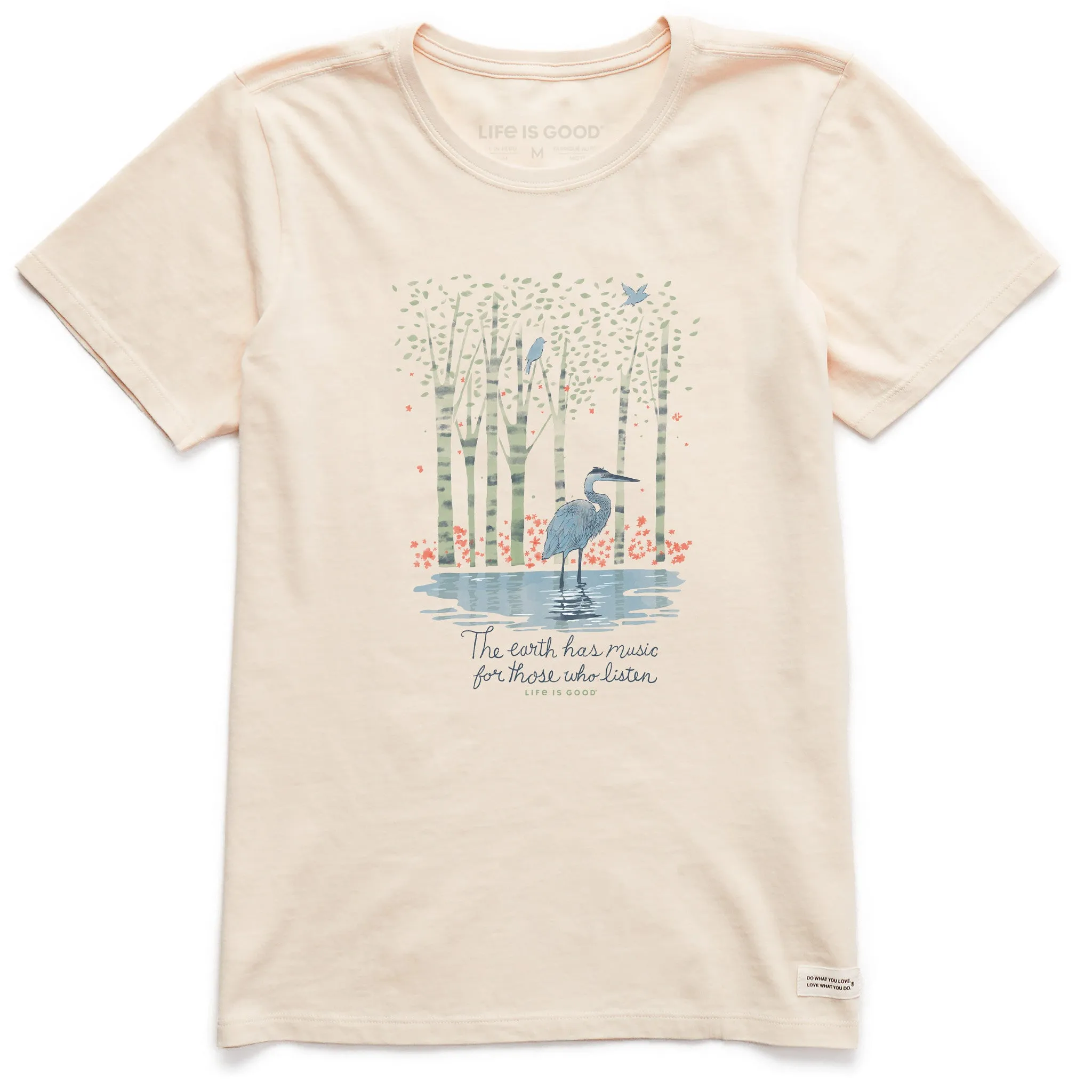 Women's Earth Has Music Heron Short Sleeve Tee Life is Good