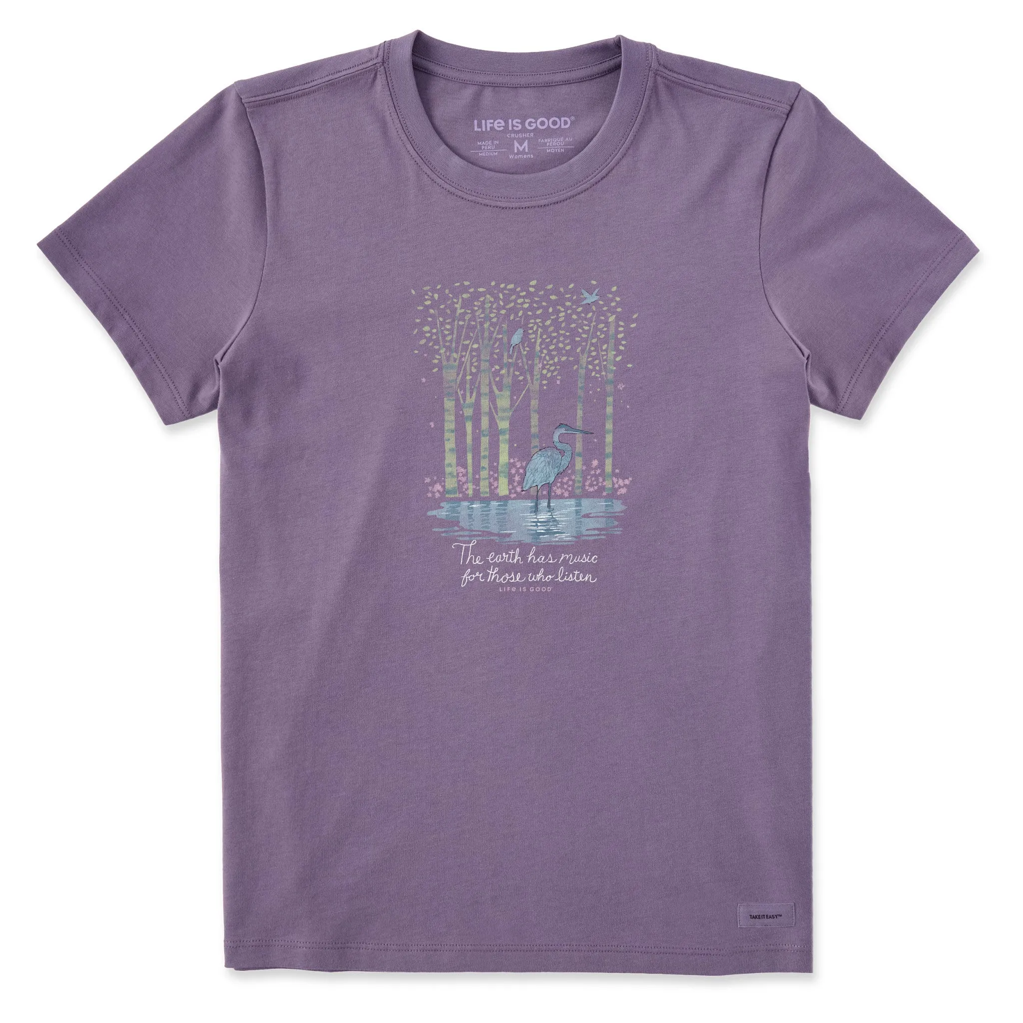 Women's Earth Has Music Heron Short Sleeve Tee Life is Good