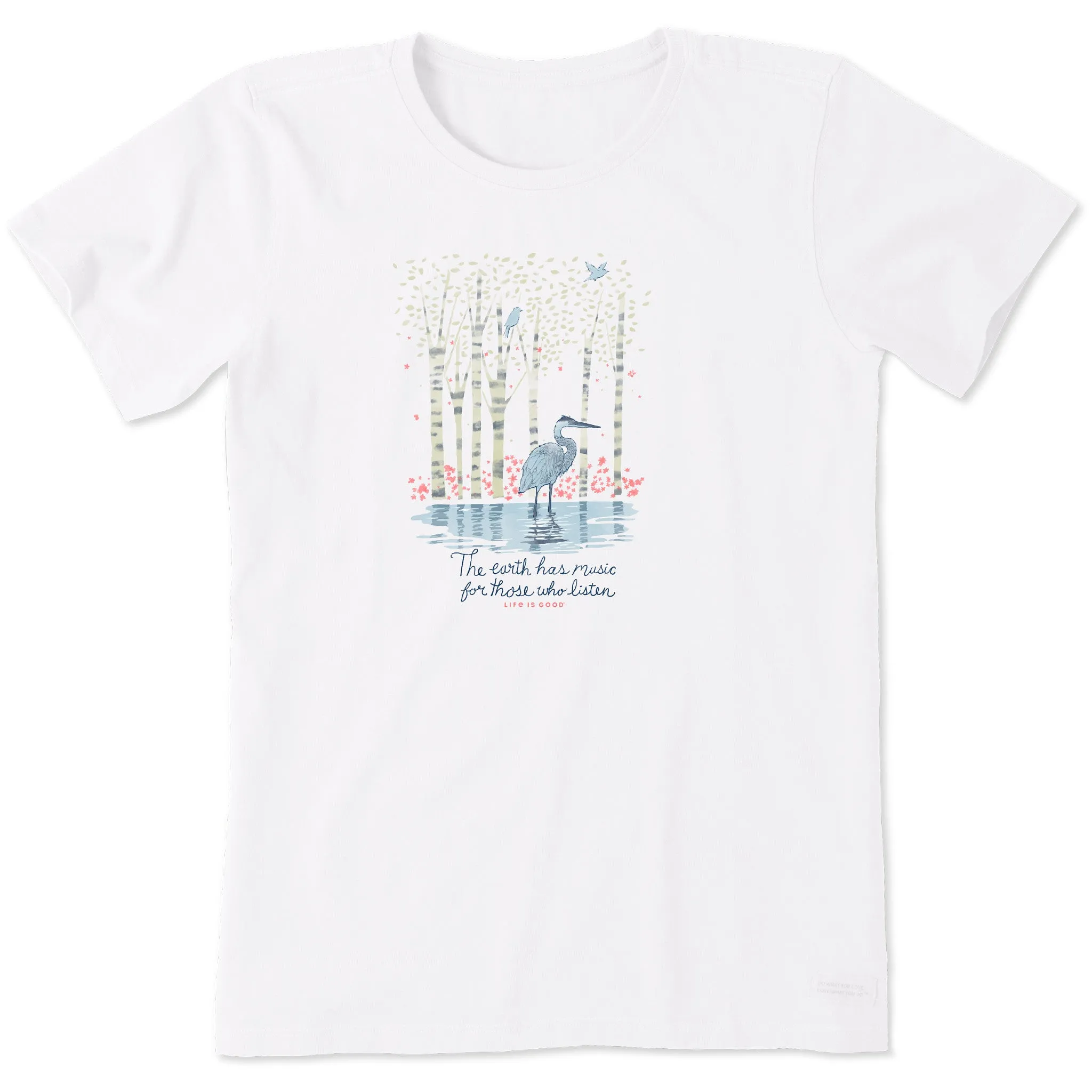 Women's Earth Has Music Heron Short Sleeve Tee Life is Good
