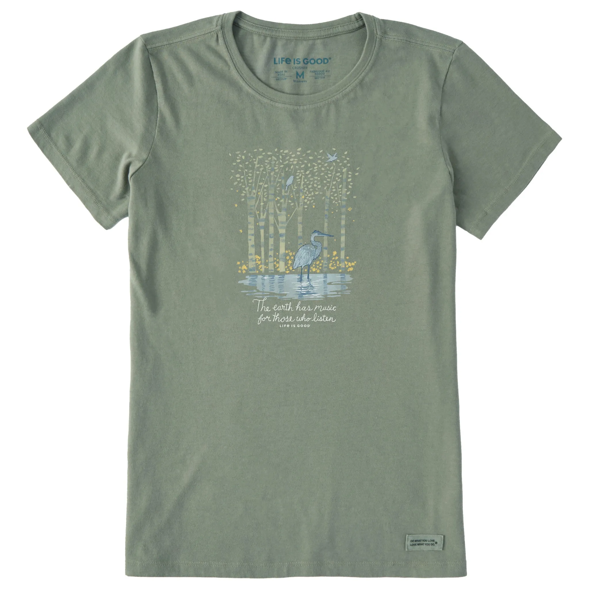 Women's Earth Has Music Heron Short Sleeve Tee Life is Good