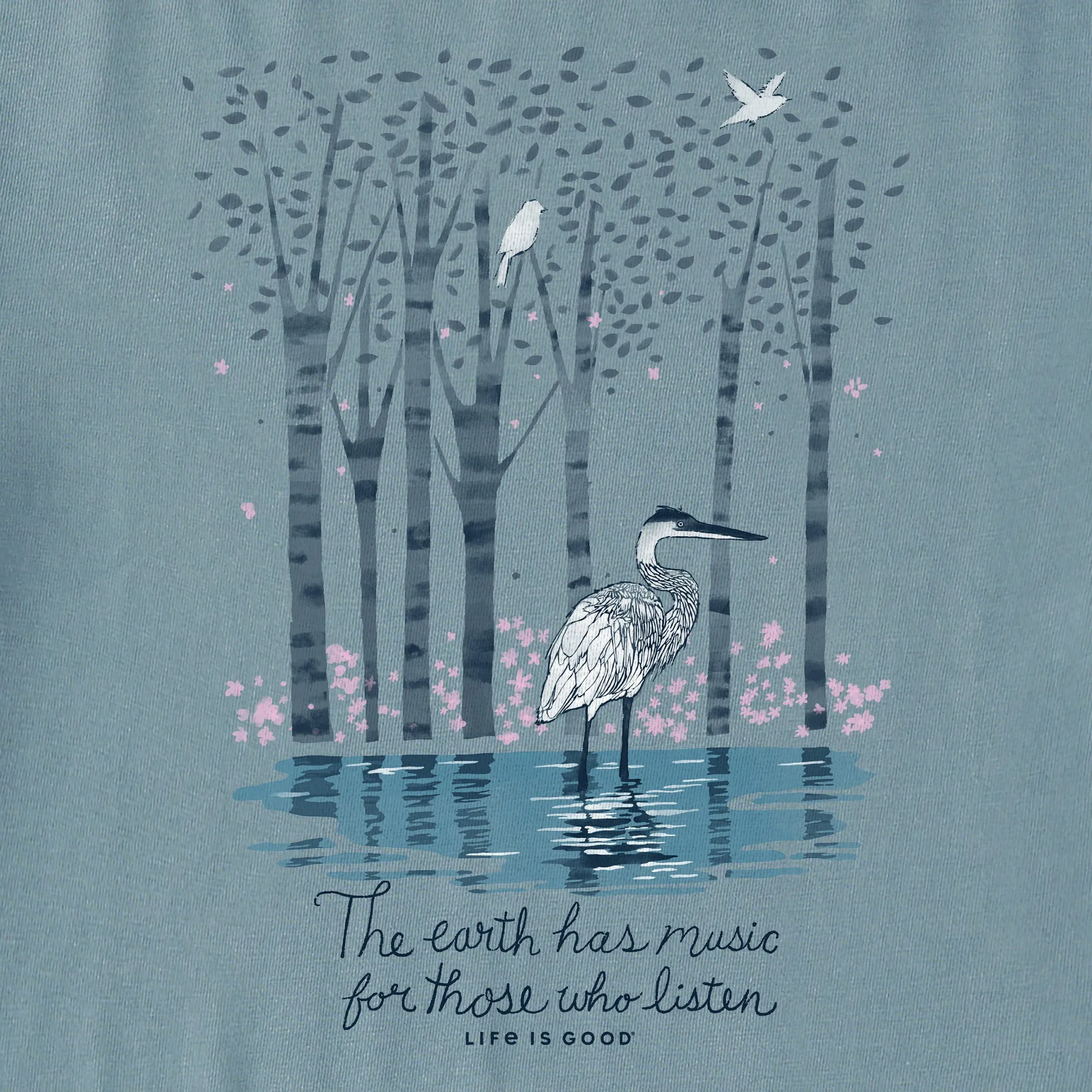 Women's Earth Has Music Heron Short Sleeve Tee Life is Good