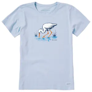 Women's Egret in the Water Short Sleeve Crusher Tee Life is Good