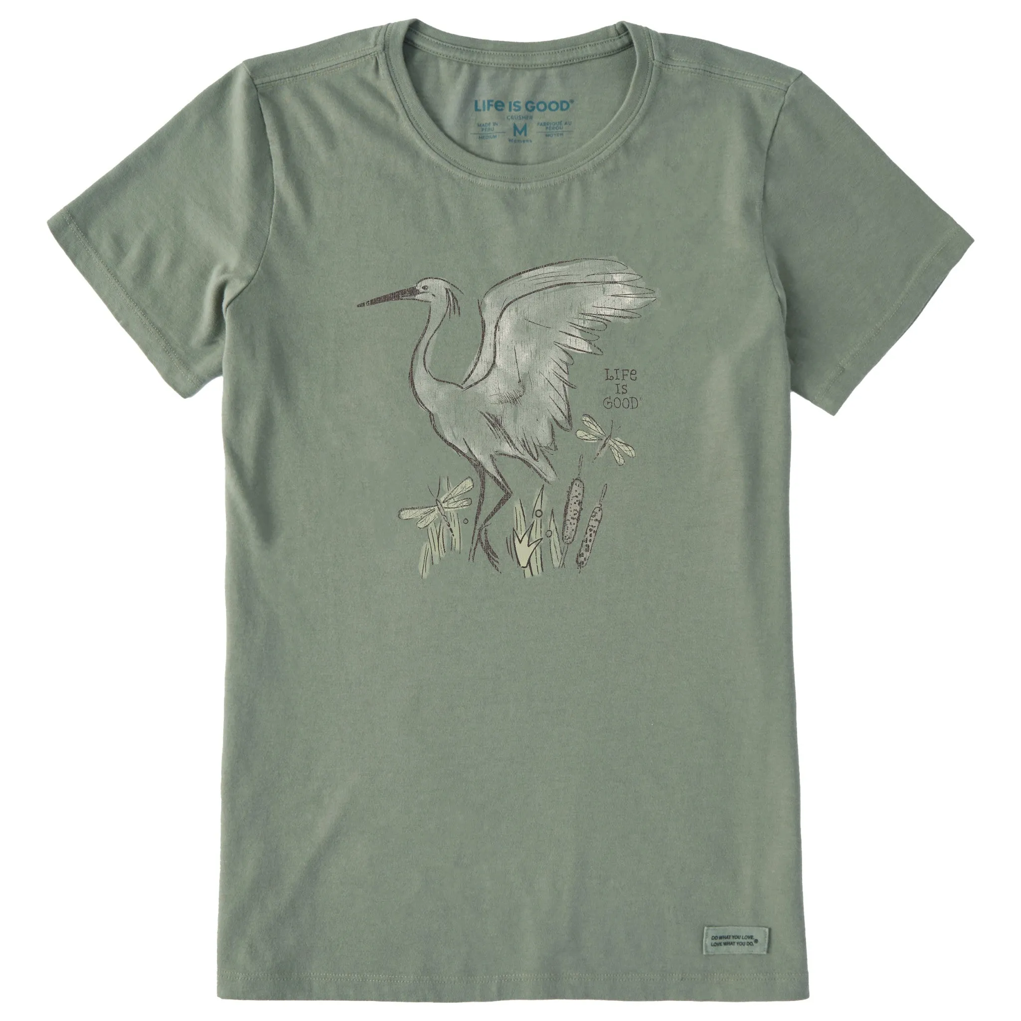 Women's Egret Short Sleeve Crusher Tee Life is Good