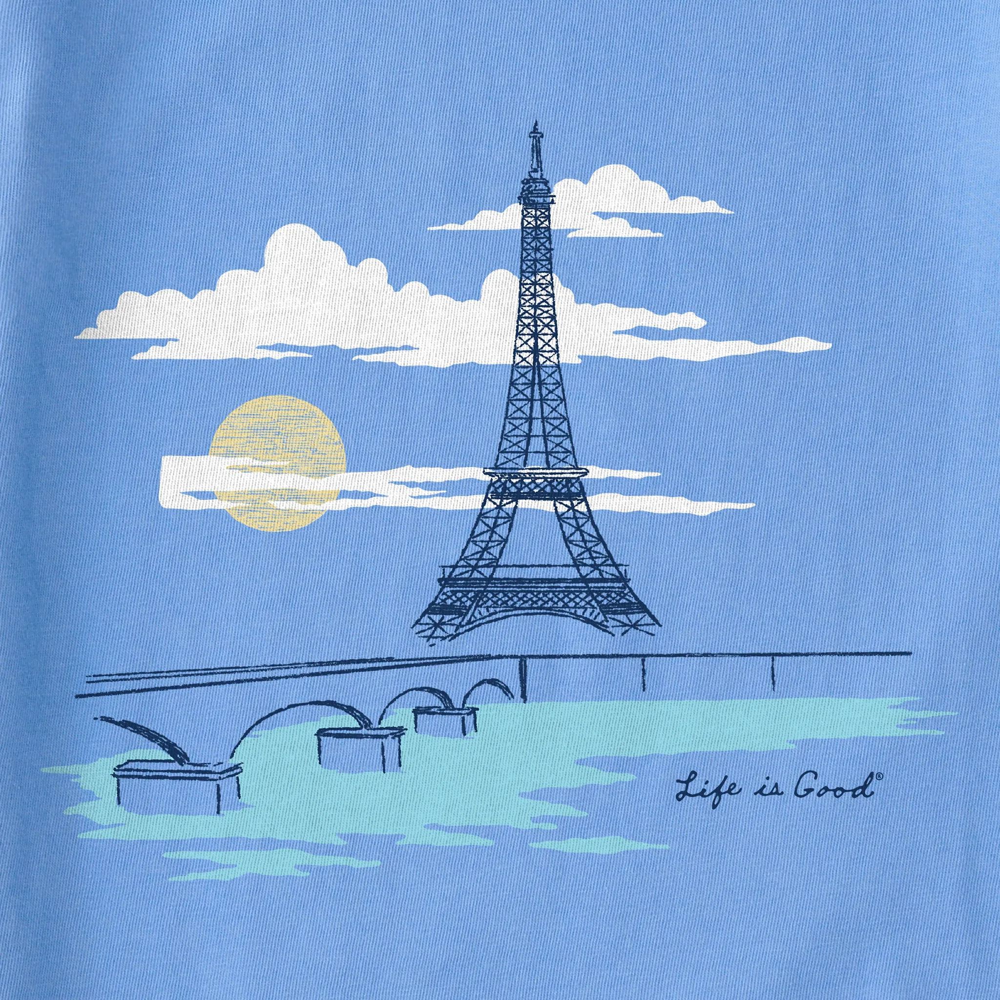 Women's Eiffel Tower Short Sleeve Tee Life is Good