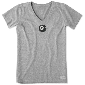 Women's Eight Ball Mini Short Sleeve Crusher Vee Life is Good