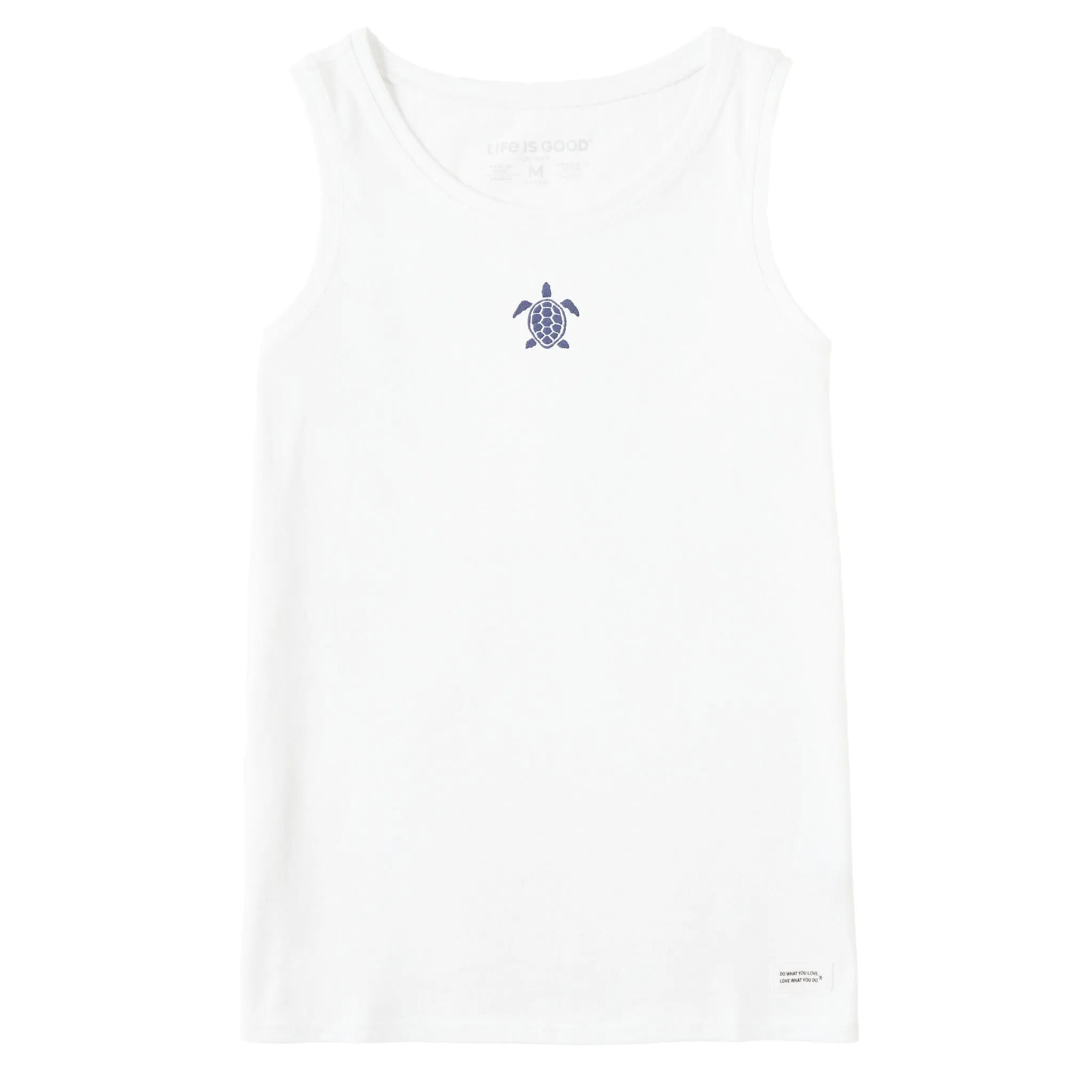 Women's Embroidered Beachy Turtle Crusher Tank Life is Good