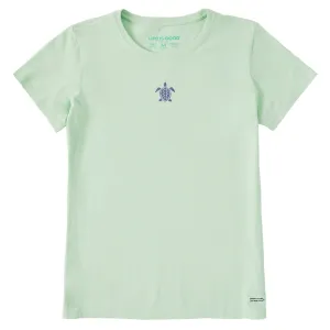 Women's Embroidered Beachy Turtle Short Sleeve Crusher Tee Life is Good