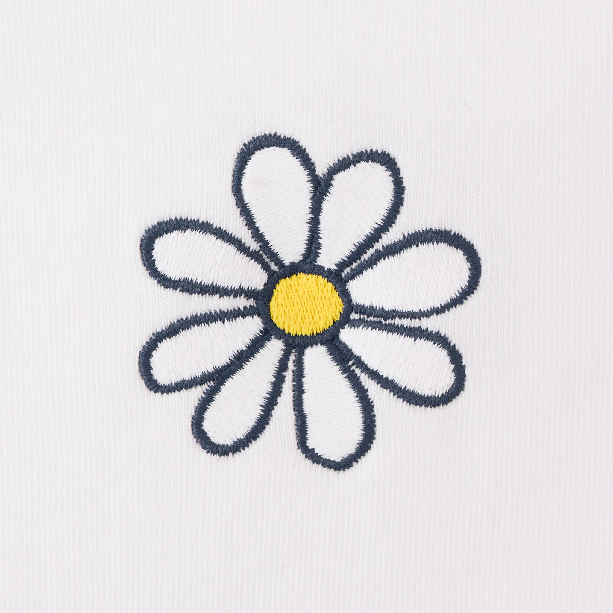 Women's Embroidered Daisy Long Sleeve Crusher Tee Life is Good