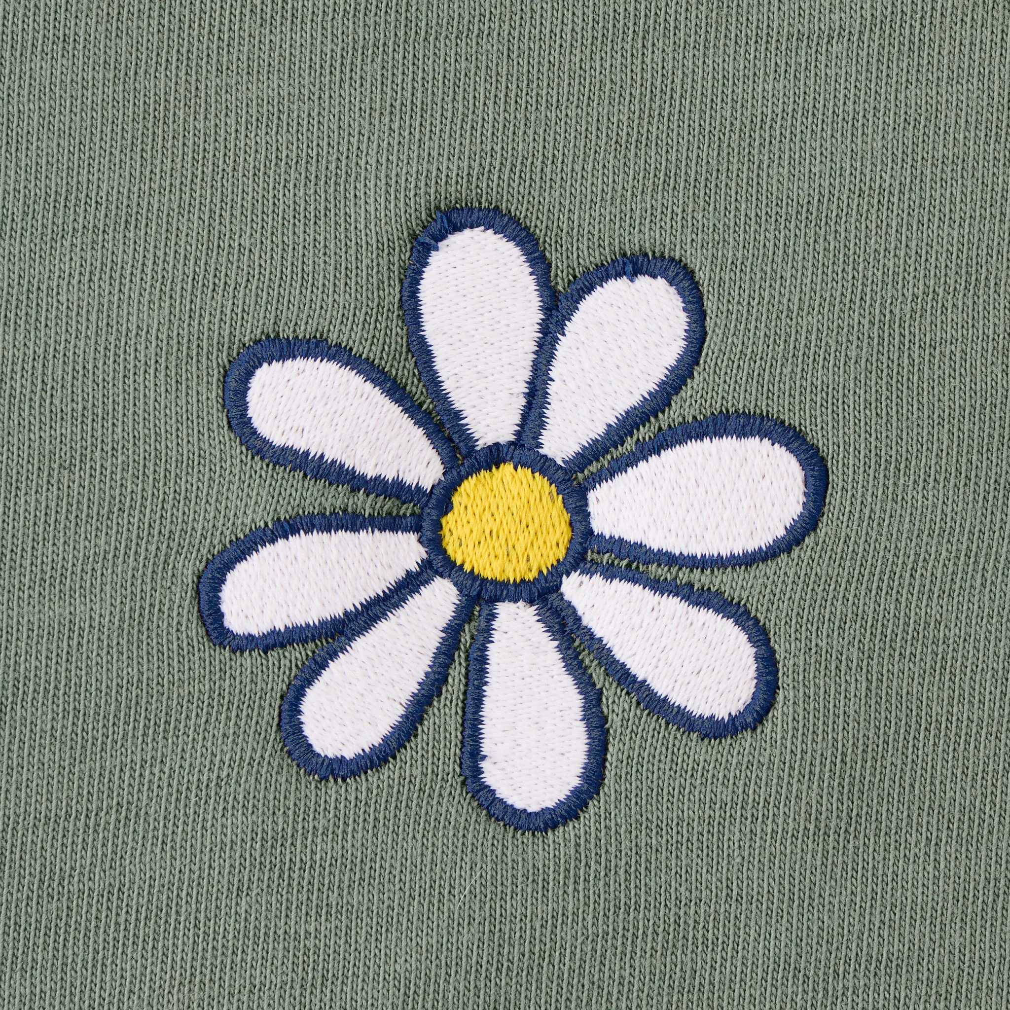 Women's Embroidered Daisy Long Sleeve Crusher Tee Life is Good