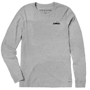 Women's Embroidered Mountains Long Sleeve Crusher Tee Life is Good