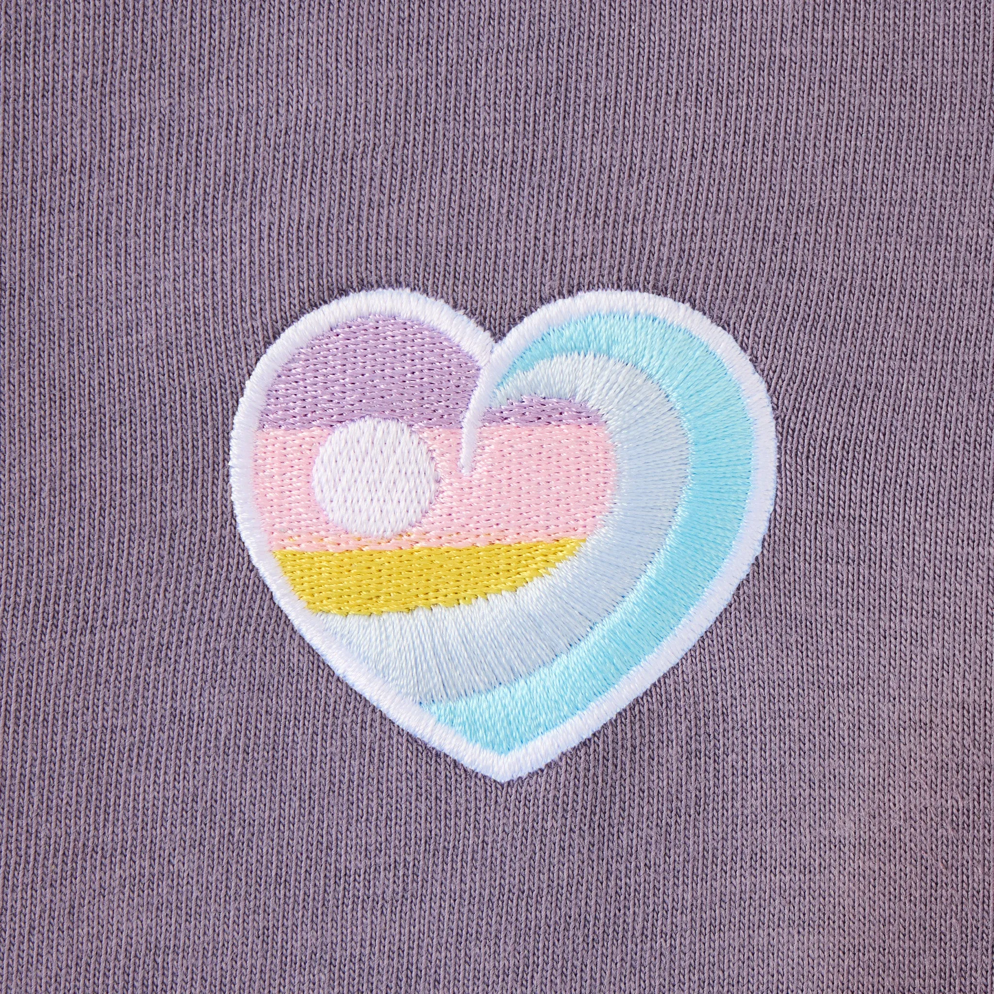 Women's Embroidered Ocean Heart Short Sleeve Crusher Boxy Tee Life is Good