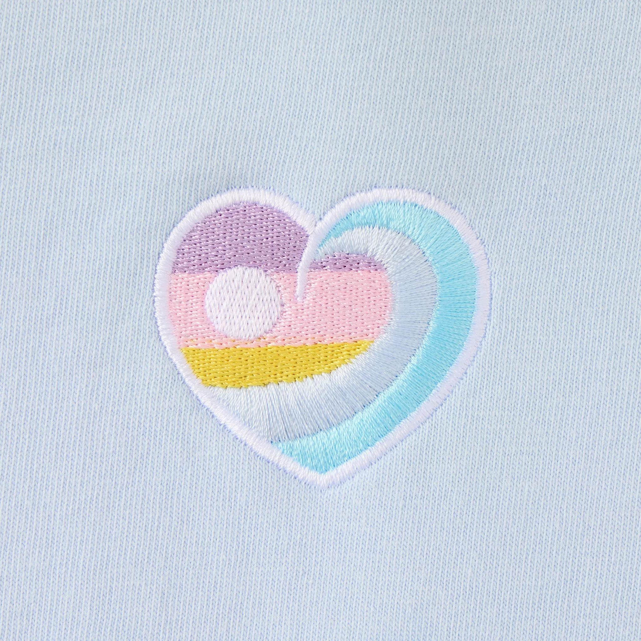 Women's Embroidered Ocean Heart Short Sleeve Crusher Vee Life is Good
