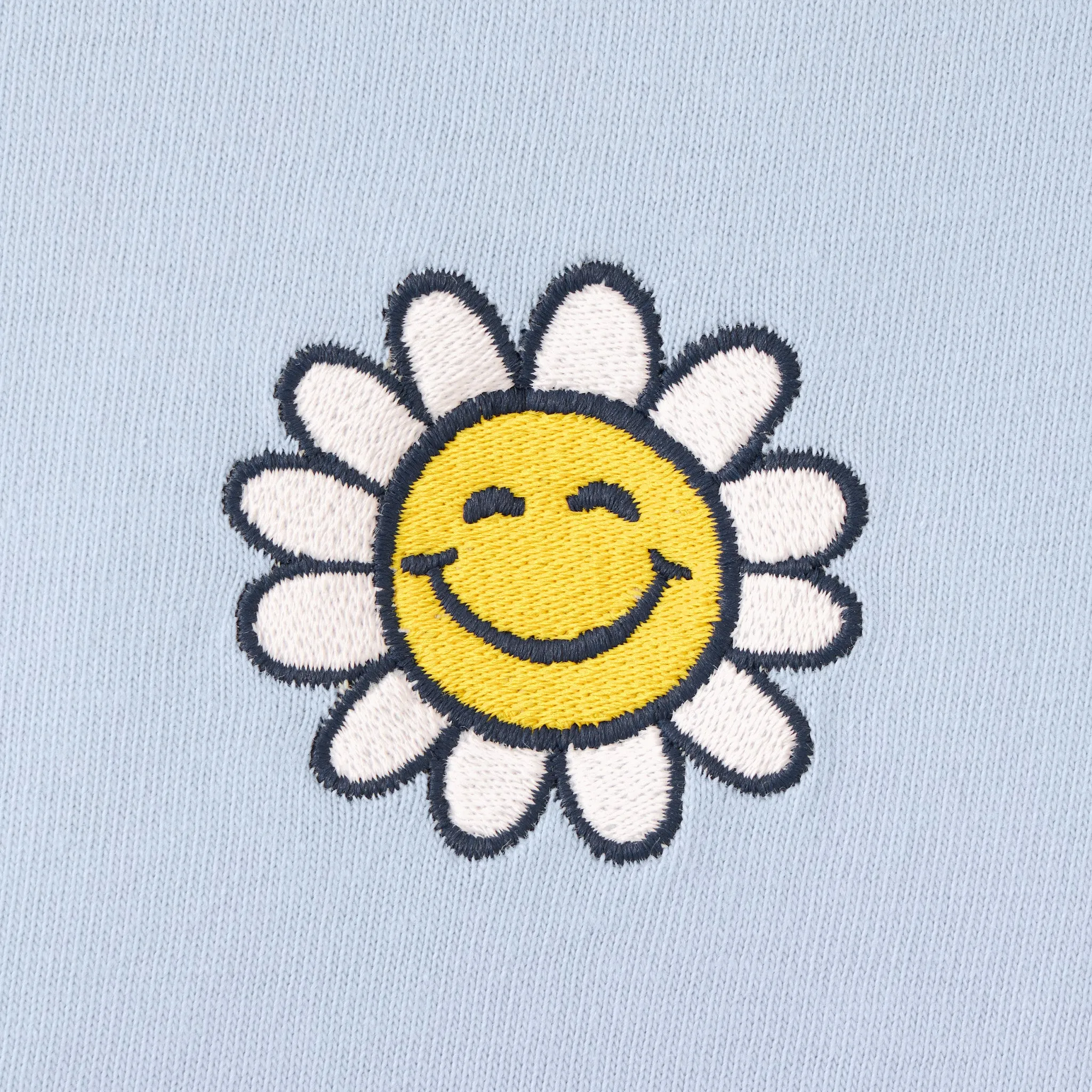 Women's Embroidered Smile Daisy Short Sleeve Crusher Boxy Tee Life is Good