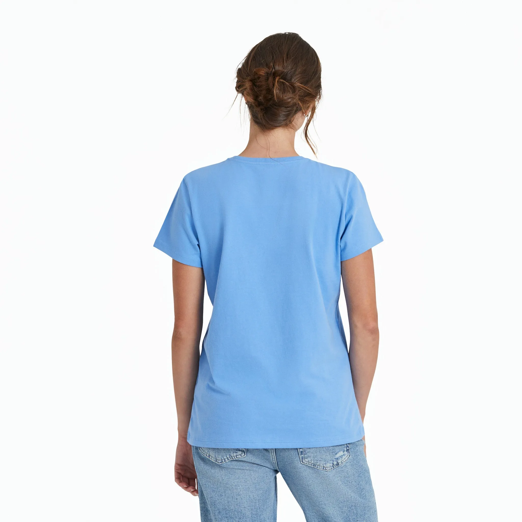 Women's Every Day is Saturday Stripes Short Sleeve Crusher Tee Life is Good