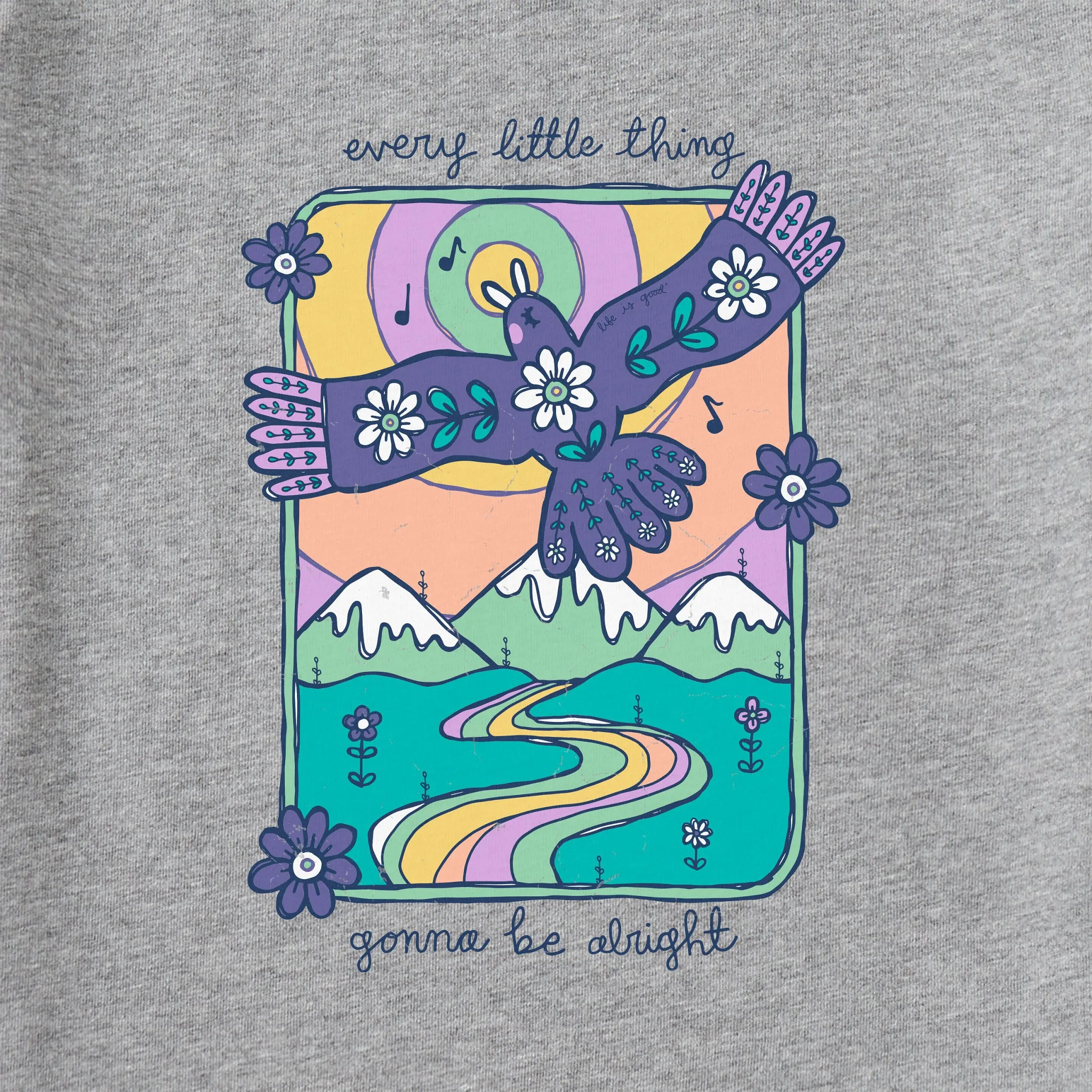 Women's Every Little Thing Bird and Mountains Short Sleeve Crusher Tee Life is Good