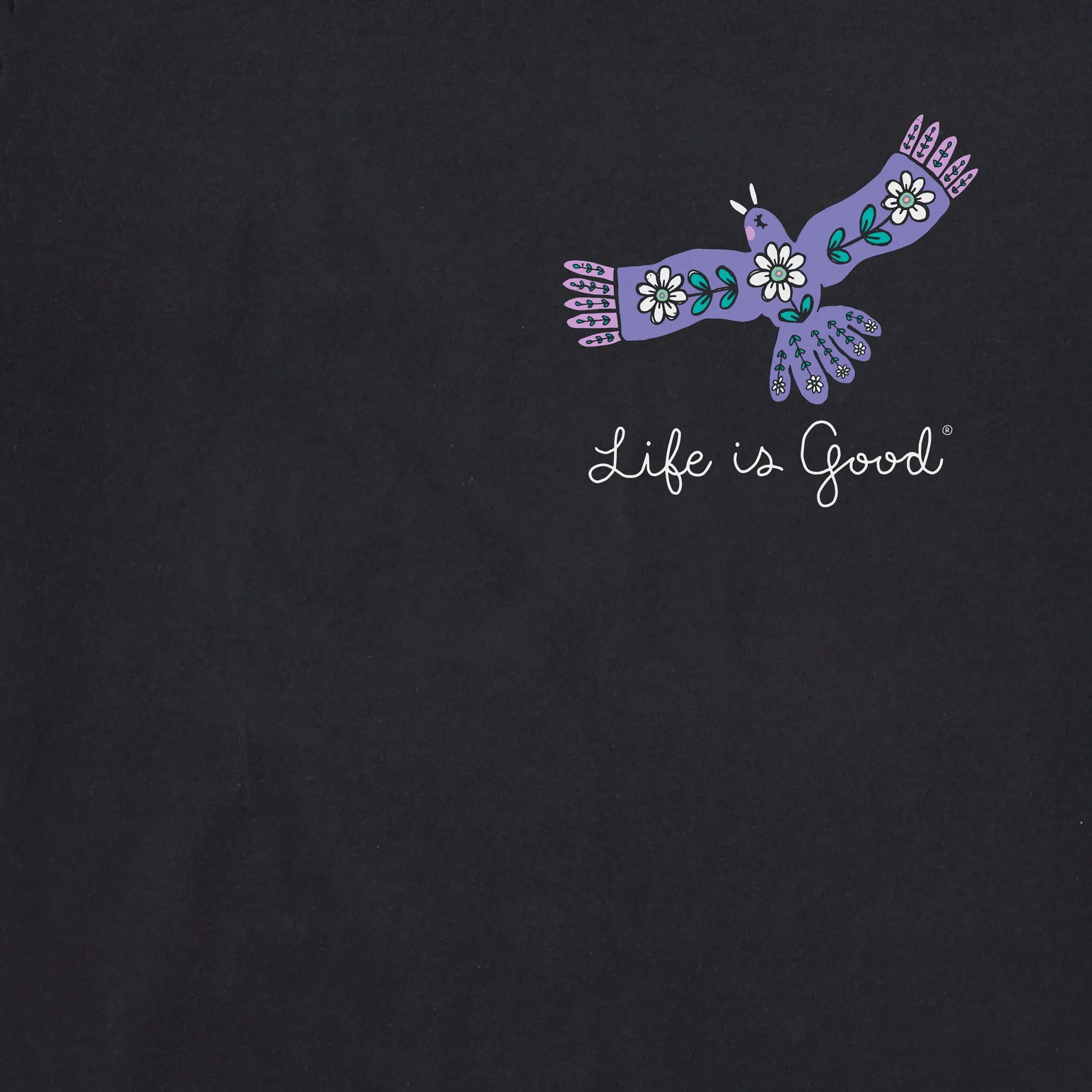 Women's Every Little Thing Bird and Mountains Short Sleeve Crusher Tee Life is Good