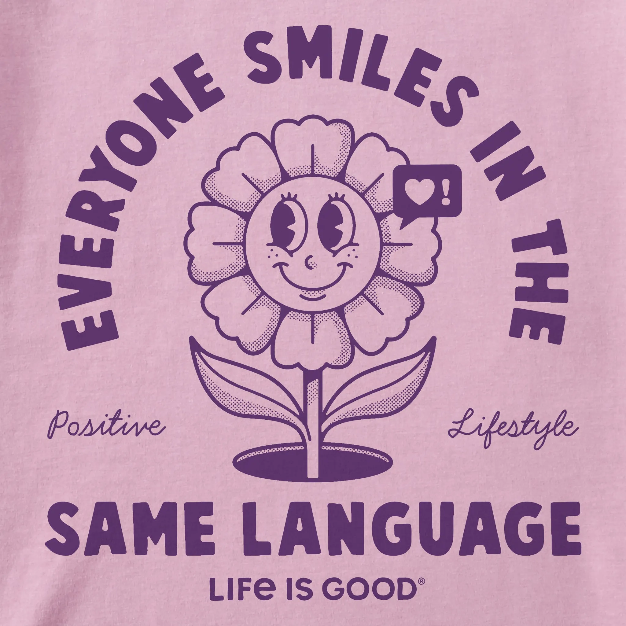 Women's Everyone Smiles Flower Short Sleeve Crusher Boxy Tee Life is Good