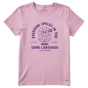 Women's Everyone Smiles Flower Short Sleeve Tee Life is Good