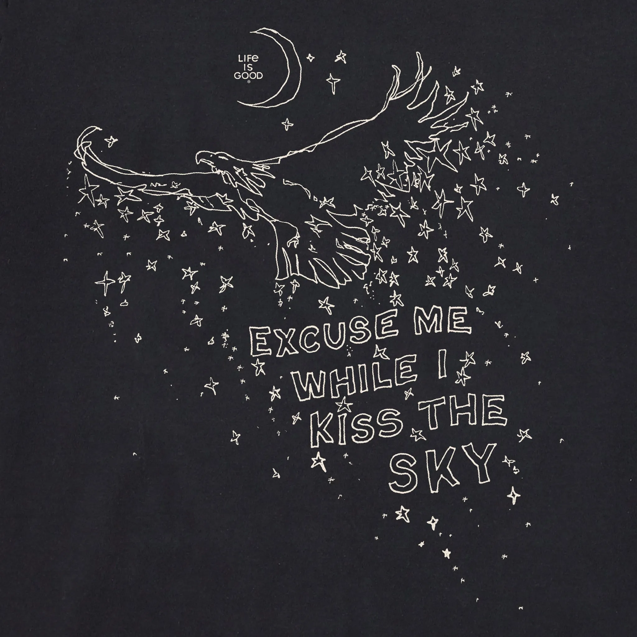 Women's Excuse Me While I Kiss the Sky Short Sleeve Tee Life is Good
