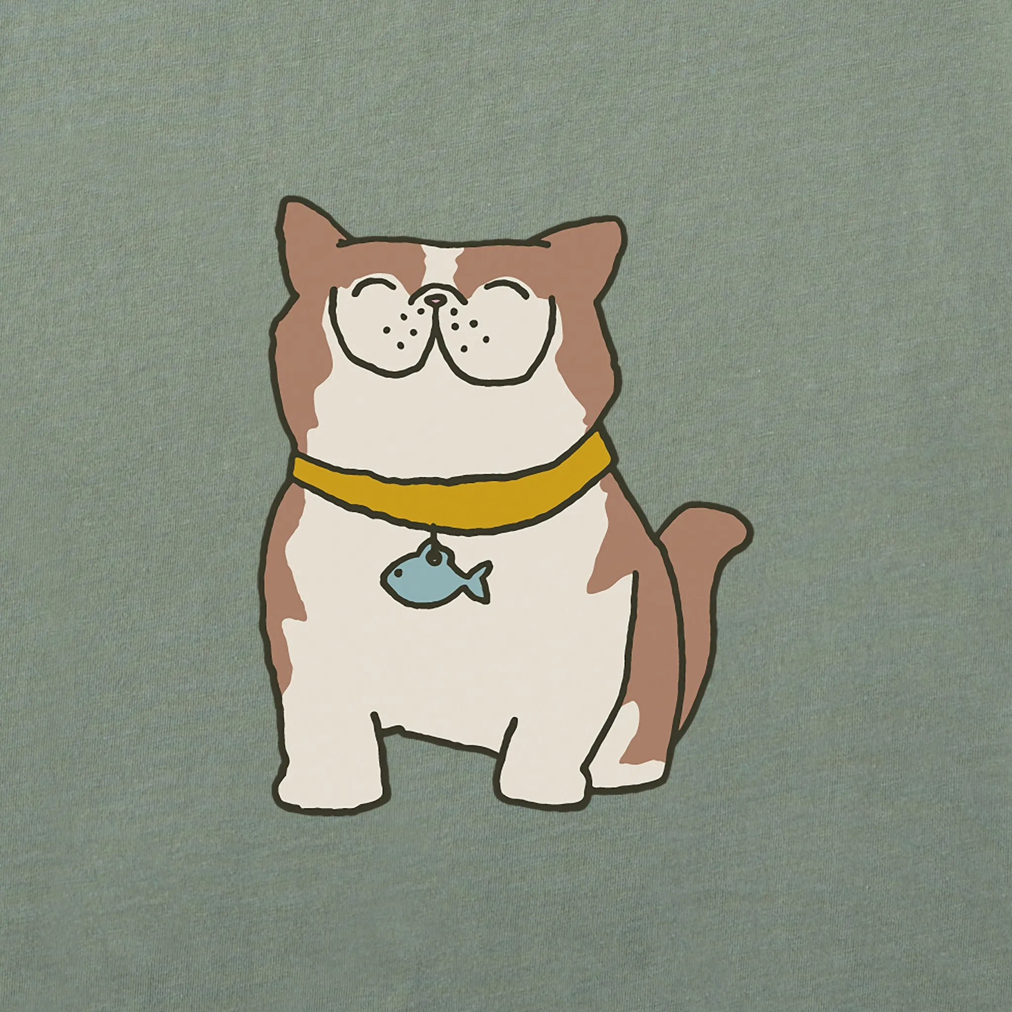 Women's Exotic Cat Short Sleeve Crusher Tee Life is Good
