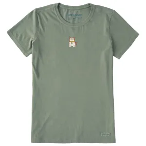 Women's Exotic Cat Short Sleeve Crusher Tee Life is Good