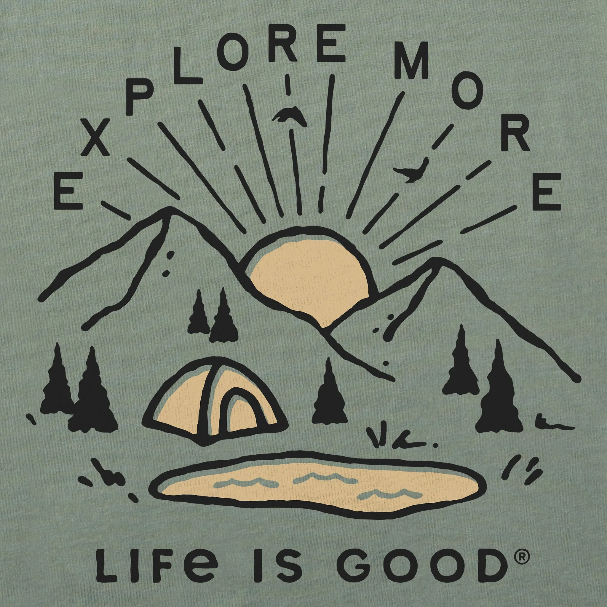 Women's Explore More Sunset Crusher Boxy Hoodie Life is Good