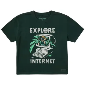 Women's Explore the Internet Short Sleeve Crusher Boxy Tee Life is Good