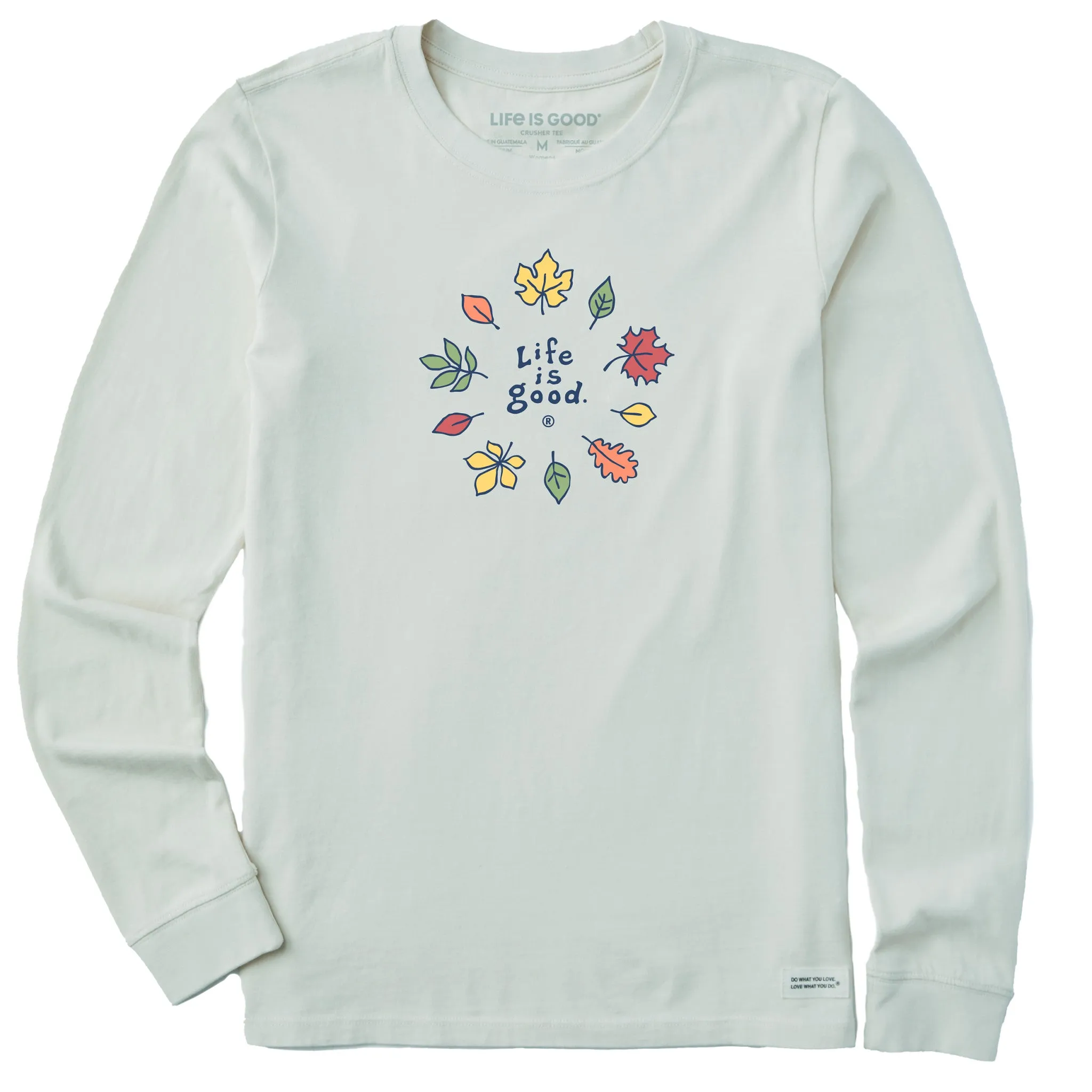 Women's Fall Leaves Long Sleeve Crusher Tee Life is Good