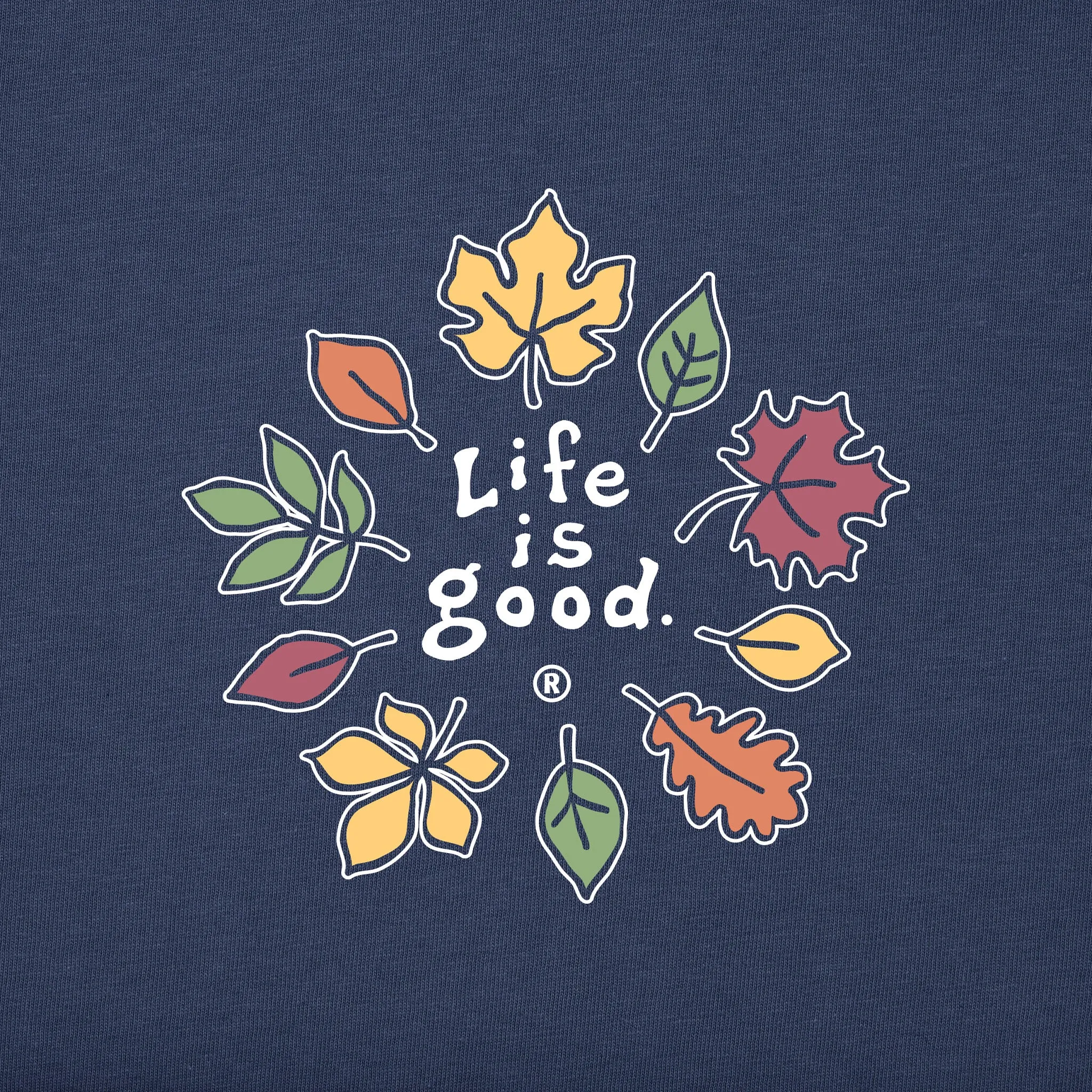 Women's Fall Leaves Long Sleeve Crusher Tee Life is Good