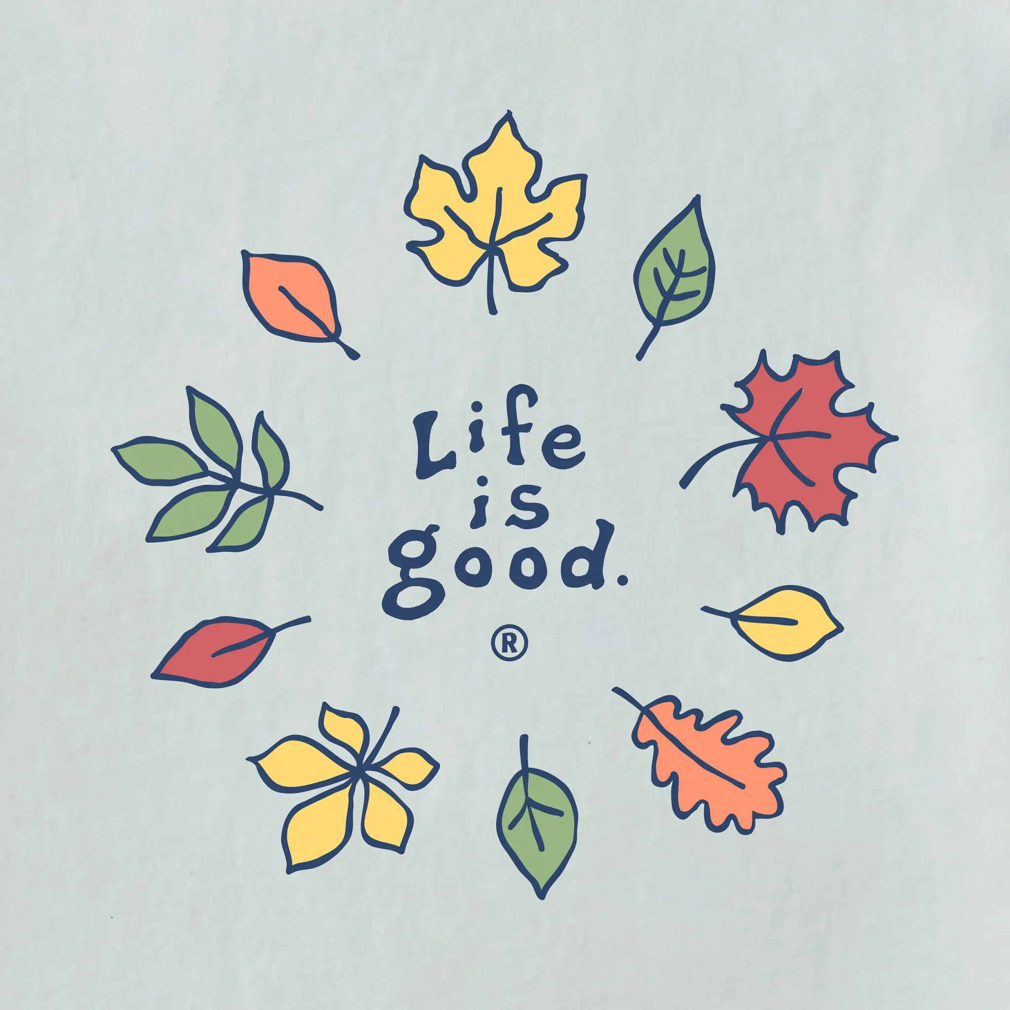 Women's Fall Leaves Long Sleeve Crusher Tee Life is Good